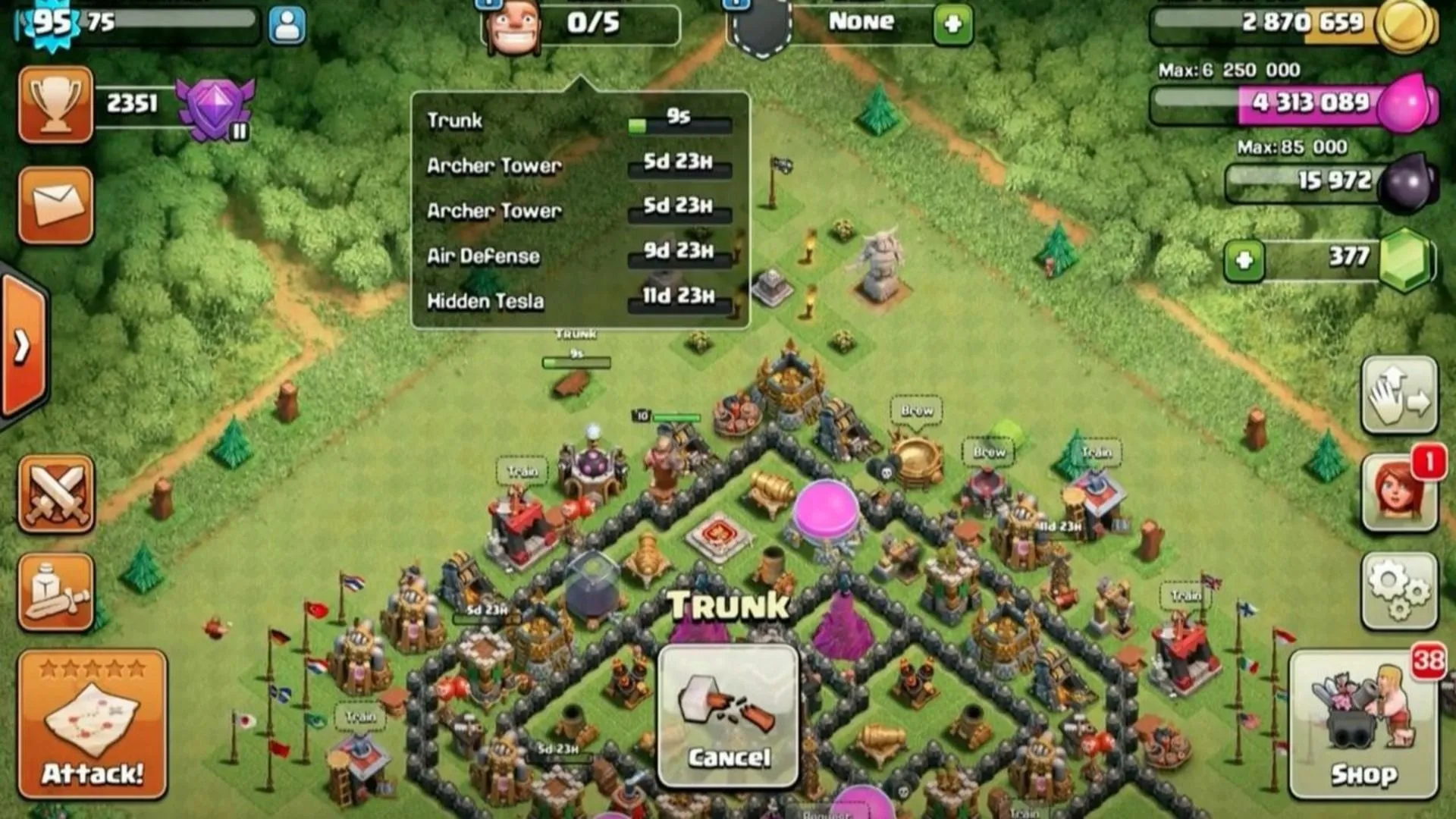 Cơ chế giới hạn thời gian trong Clash of Clans, một chiến thuật phổ biến trong game di động