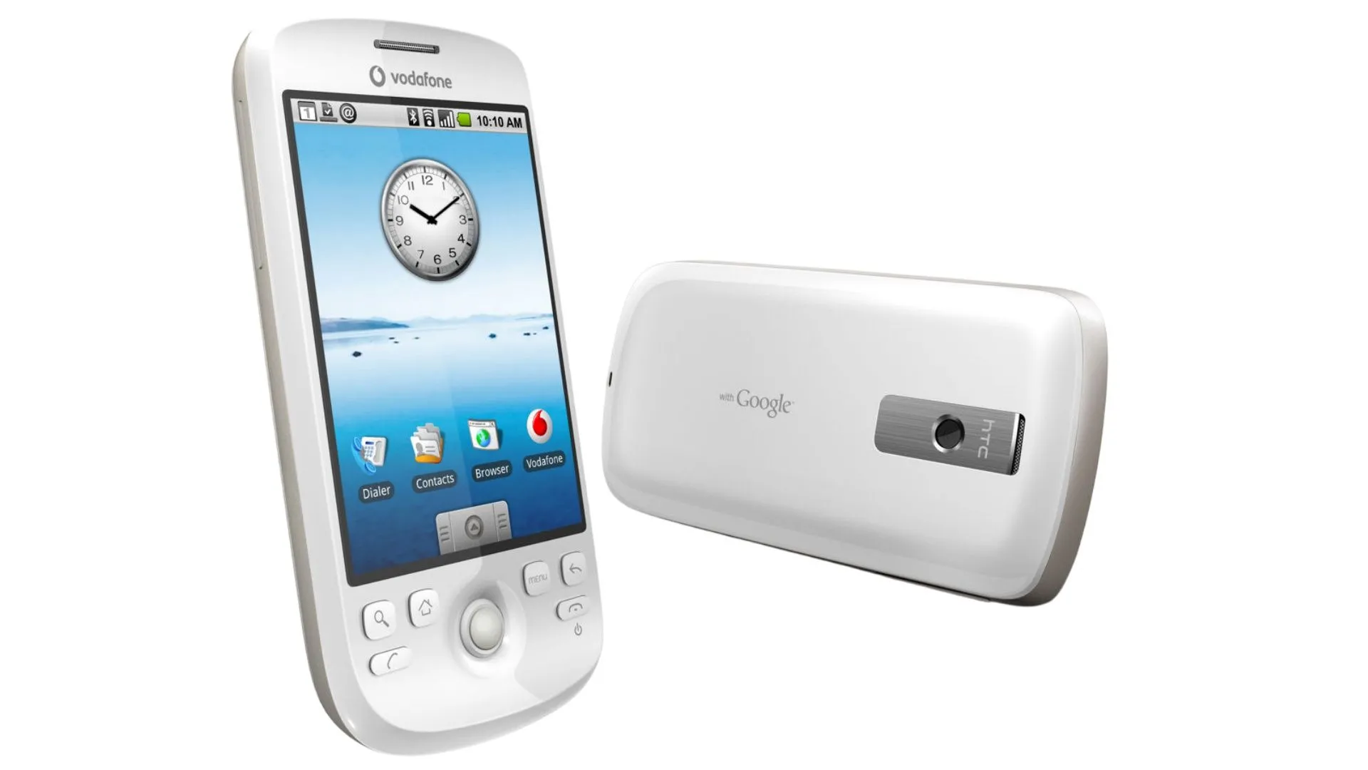 Điện thoại HTC Magic biến thể cho Vodafone màu trắng với bàn phím ảo