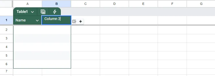 Đổi tên tiêu đề cột bảng trong Google Sheets để dễ quản lý dữ liệu