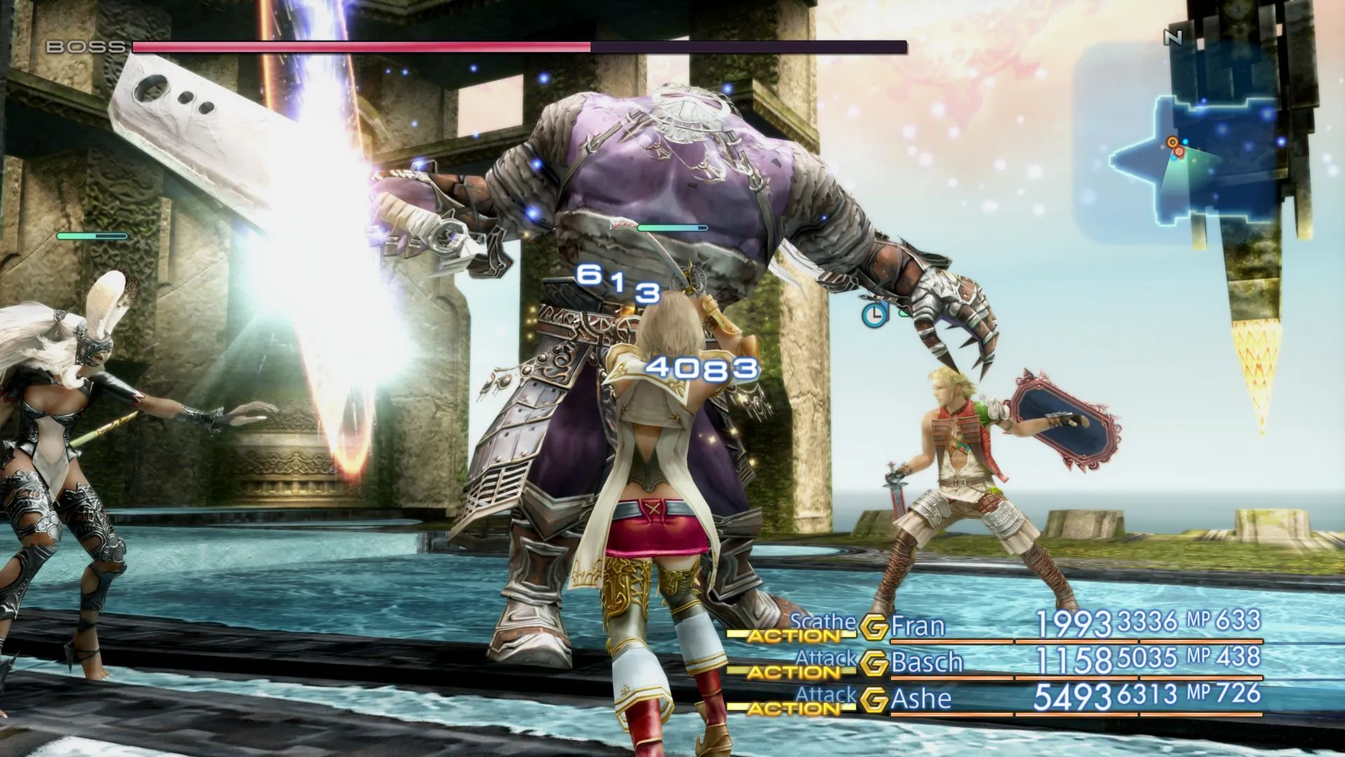 Giao diện chiến đấu phức tạp trong Final Fantasy XII, ví dụ về hệ thống gameplay JRPG gây tranh cãi.