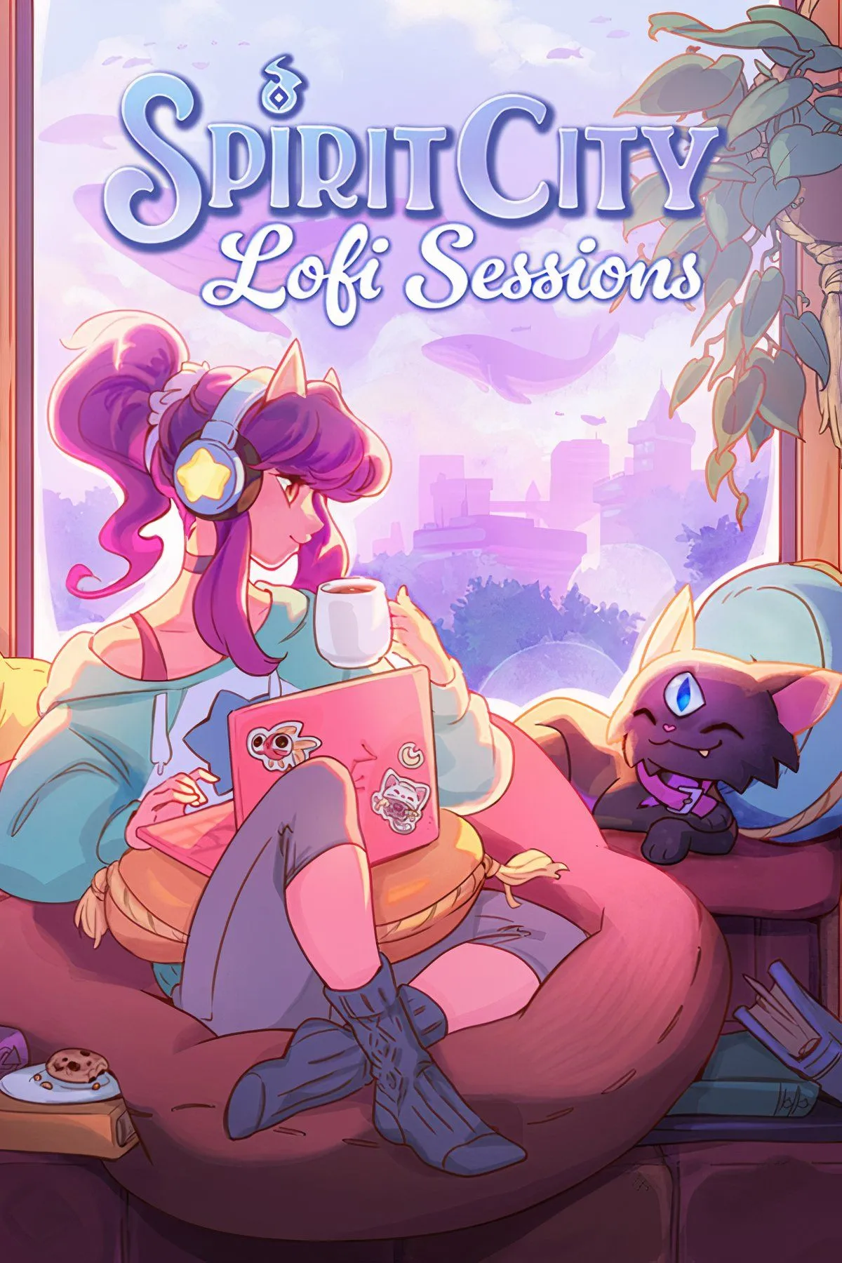Giao diện đánh giá và thông tin chi tiết game Spirit City: Lofi Sessions, bao gồm hệ thống, ngày phát hành và nhà phát triển