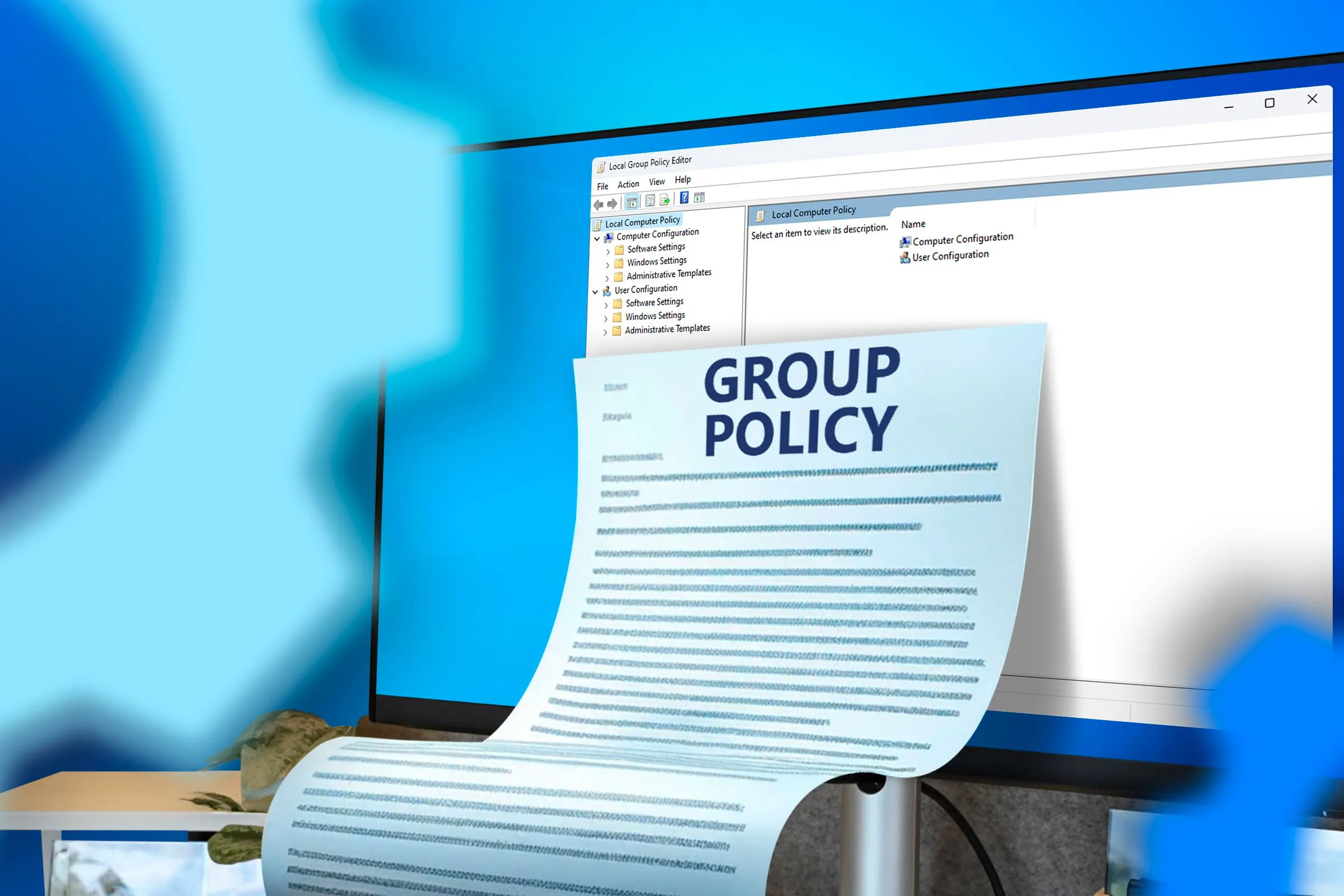 Giao diện Group Policy Editor trên Windows, công cụ quản lý chính sách nhóm nâng cao của phiên bản Pro