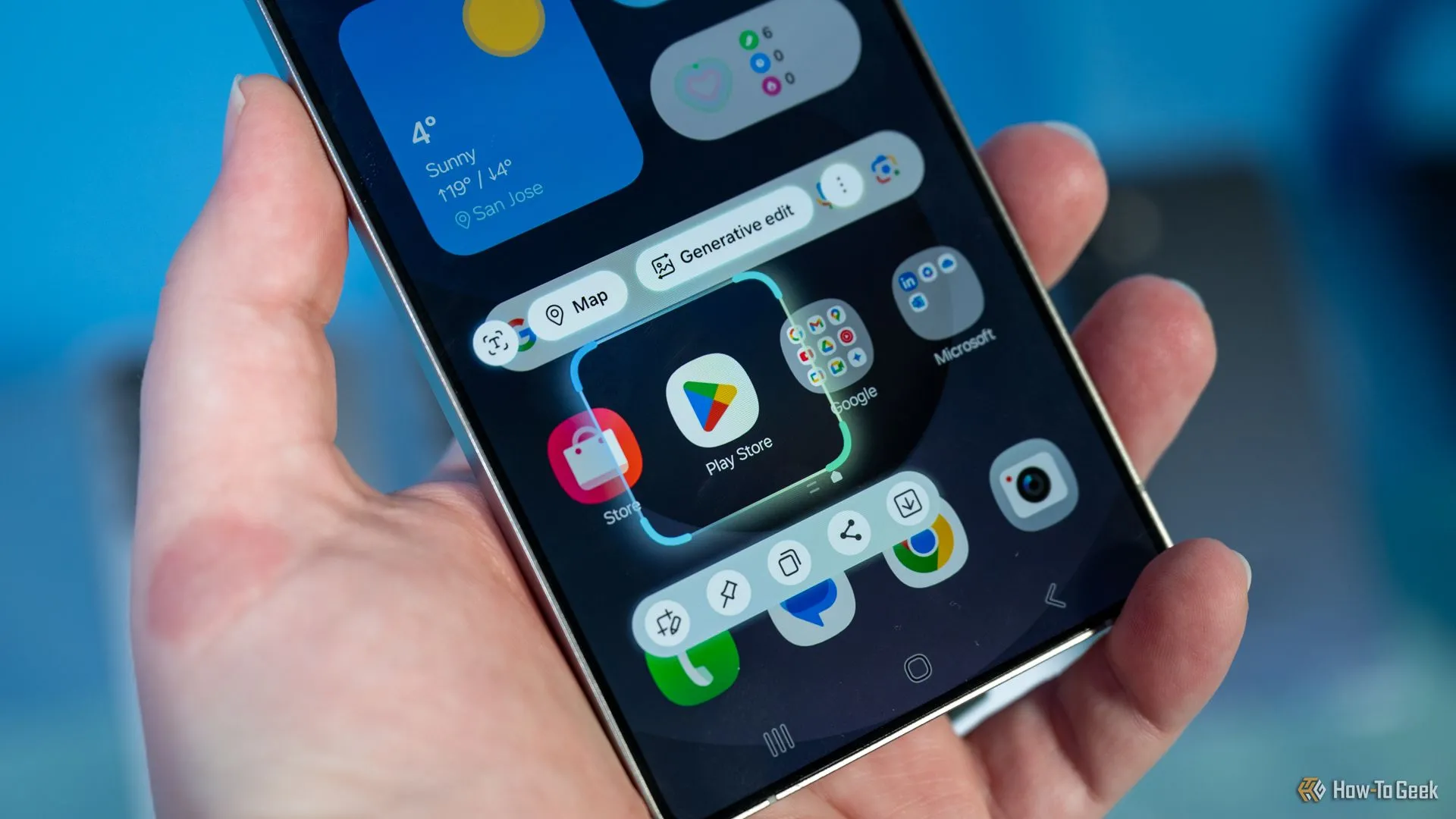 Giao diện lựa chọn tính năng AI trên Samsung Galaxy S25 Ultra
