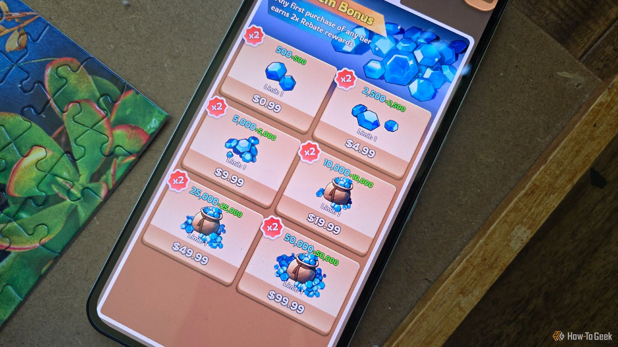 Giao diện microtransaction (giao dịch nhỏ) trong game Kingshot trên điện thoại, thể hiện mô hình kinh doanh phổ biến của game di động.