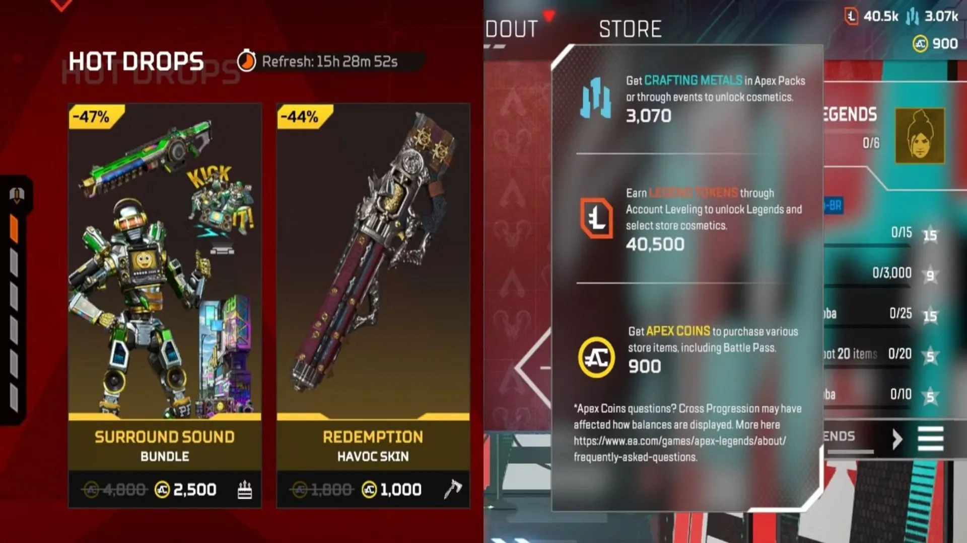 Hệ thống nhiều loại tiền tệ trong game Apex Legends, minh họa chiến lược che mờ chi phí thực