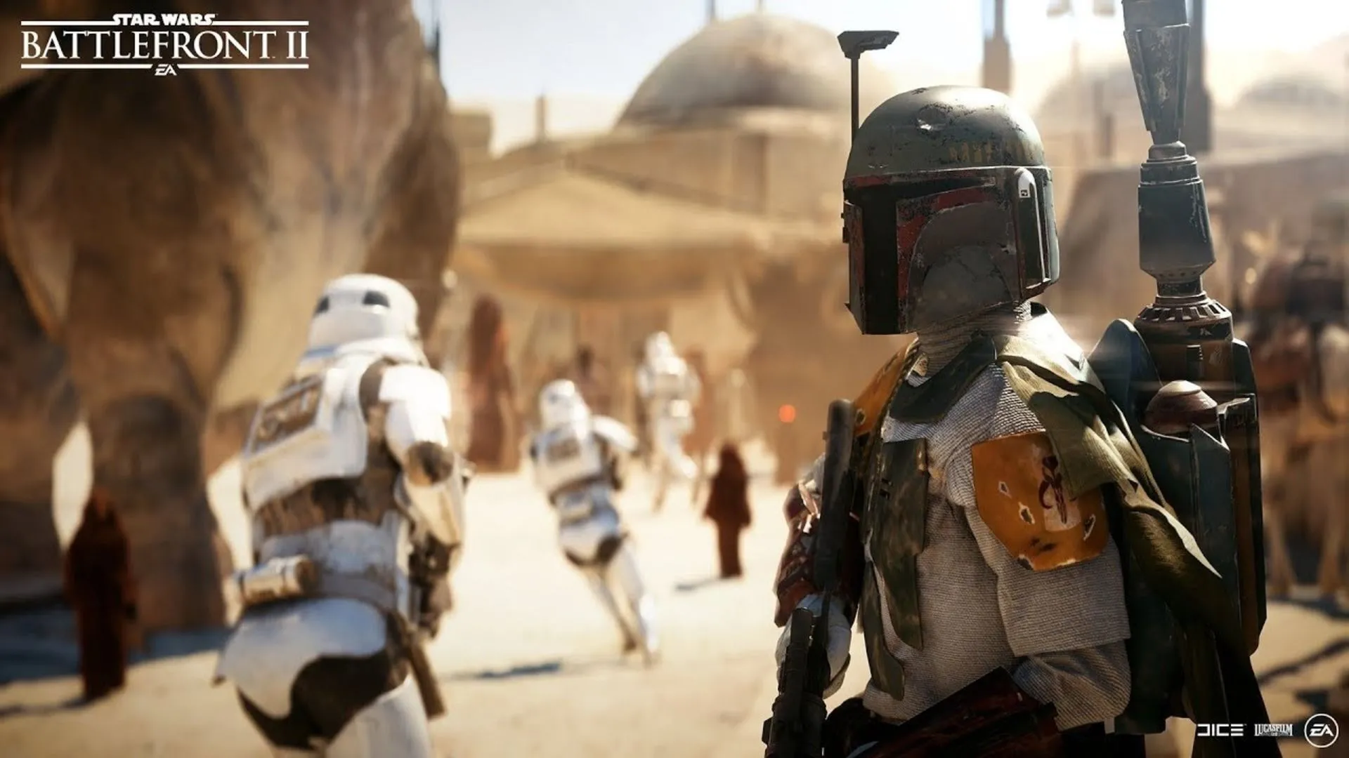Hình ảnh Boba Fett, một nhân vật biểu tượng trong Star Wars Battlefront II, thu hút fan hâm mộ
