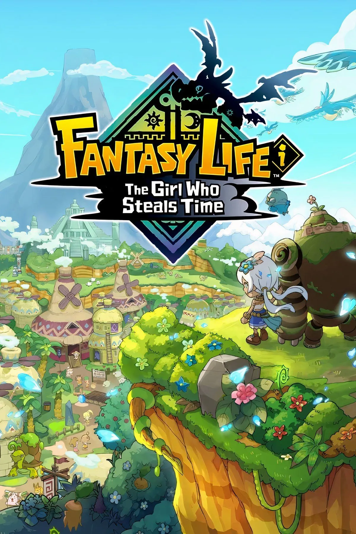Hình ảnh Fantasy Life i: The Girl Who Steals Time trên Nintendo Switch 2, thể hiện phong cách đồ họa hoạt hình và các hoạt động cuộc sống.