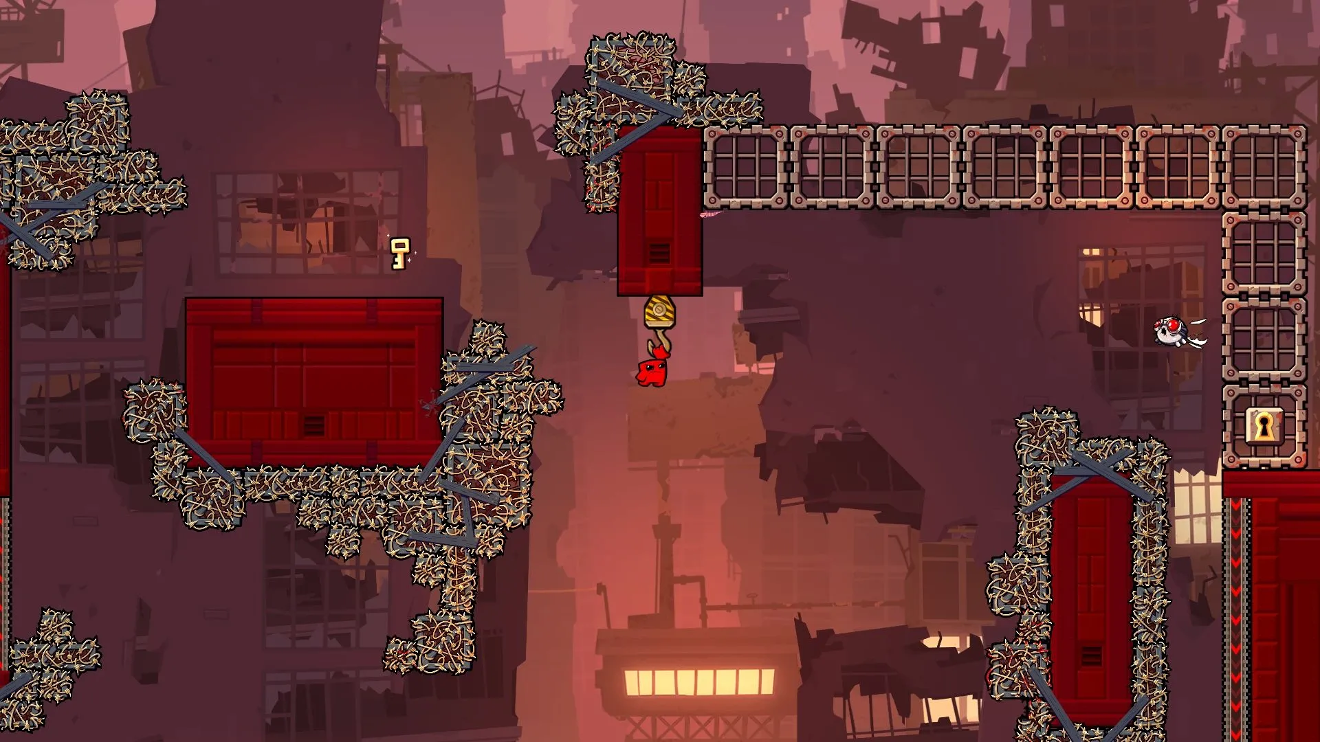 Hình ảnh game Super Meat Boy Forever với đồ họa sắc nét