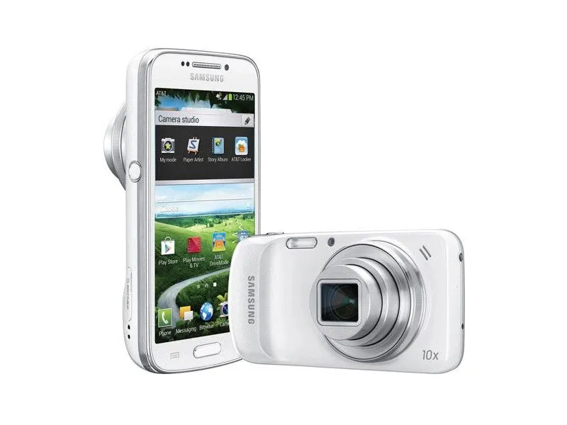 Hình ảnh quảng cáo điện thoại Samsung Galaxy S4 Zoom với ống kính zoom quang học lớn