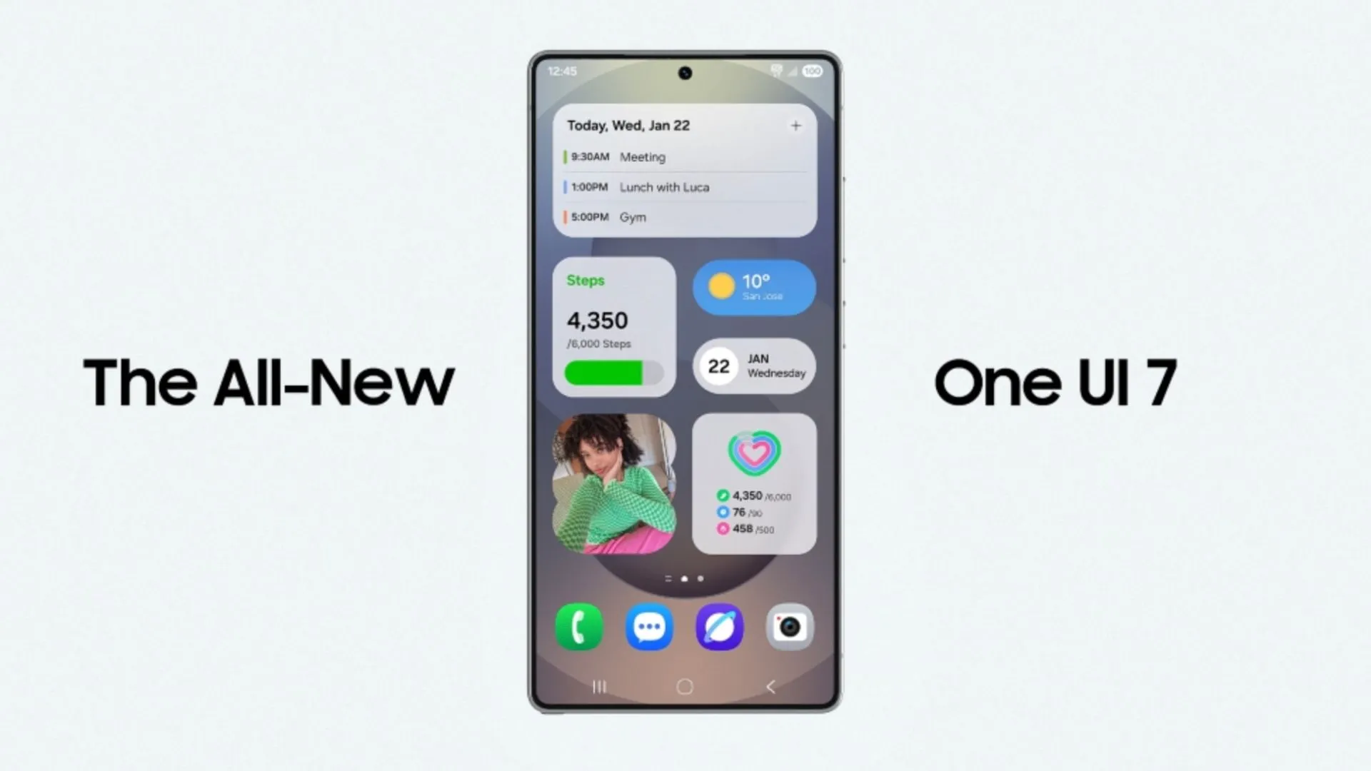 Hình ảnh teaser giới thiệu giao diện One UI 7 của Samsung với các tính năng mới