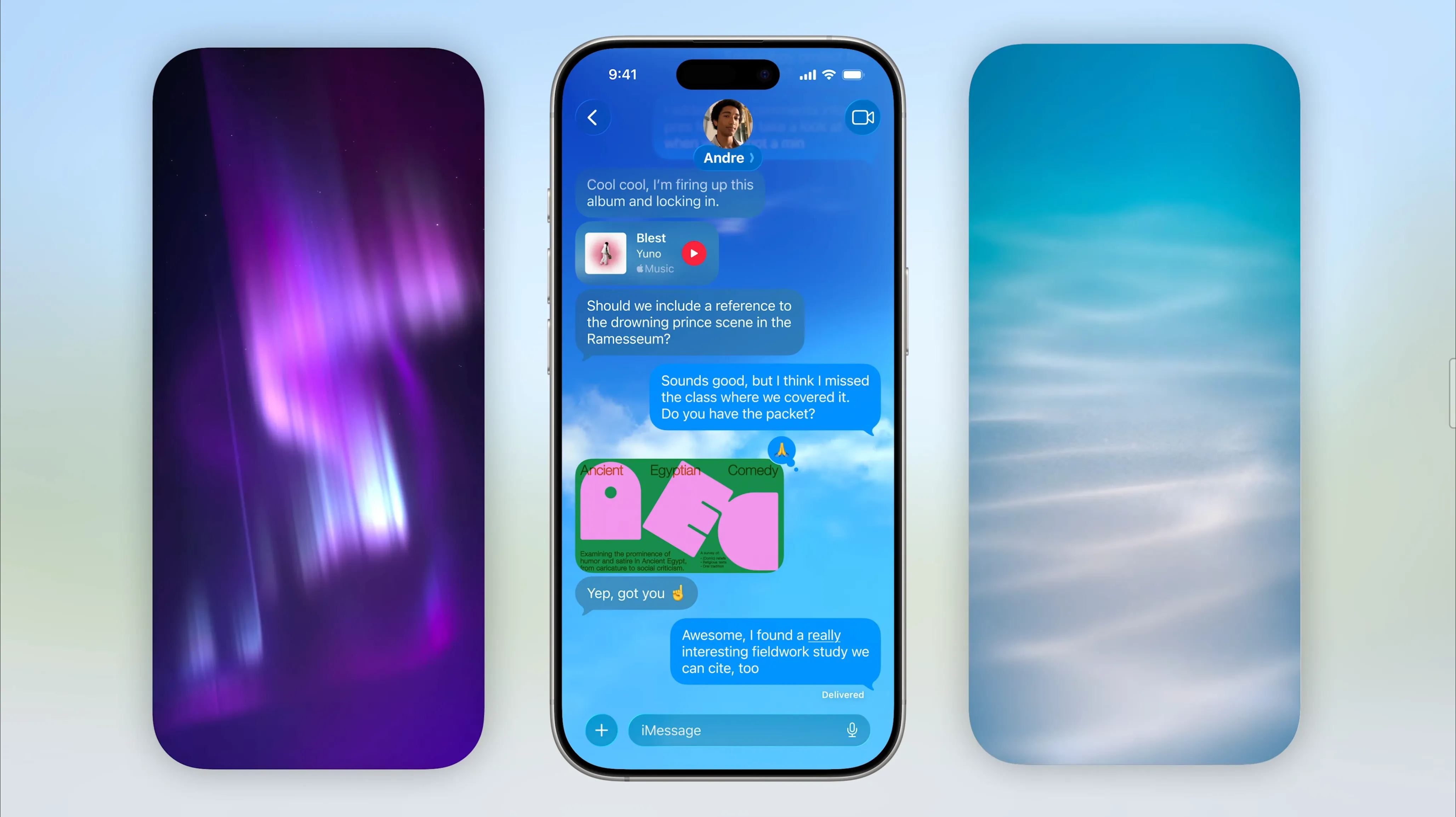 Hình nền tin nhắn tùy chỉnh trên iOS 26