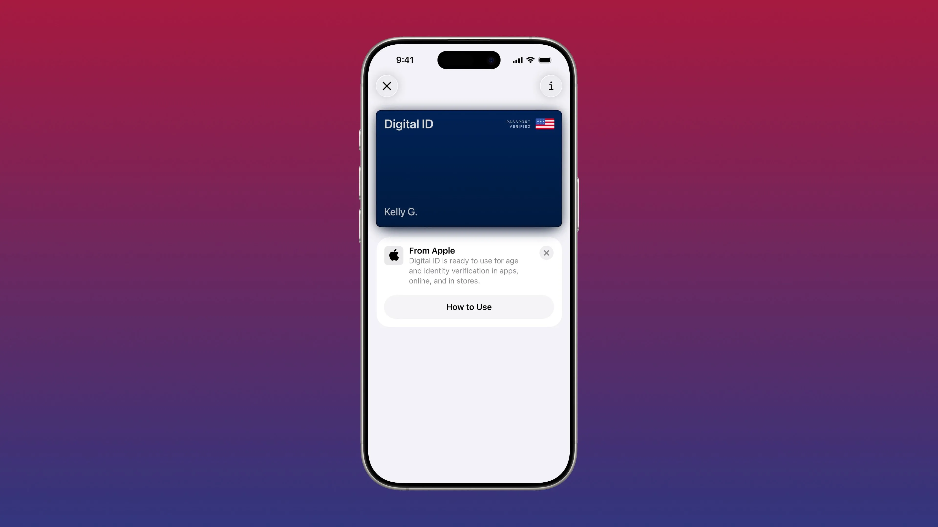 iPhone hiển thị ID kỹ thuật số (Digital ID) trong ứng dụng Ví (Wallet) trên iOS 26.