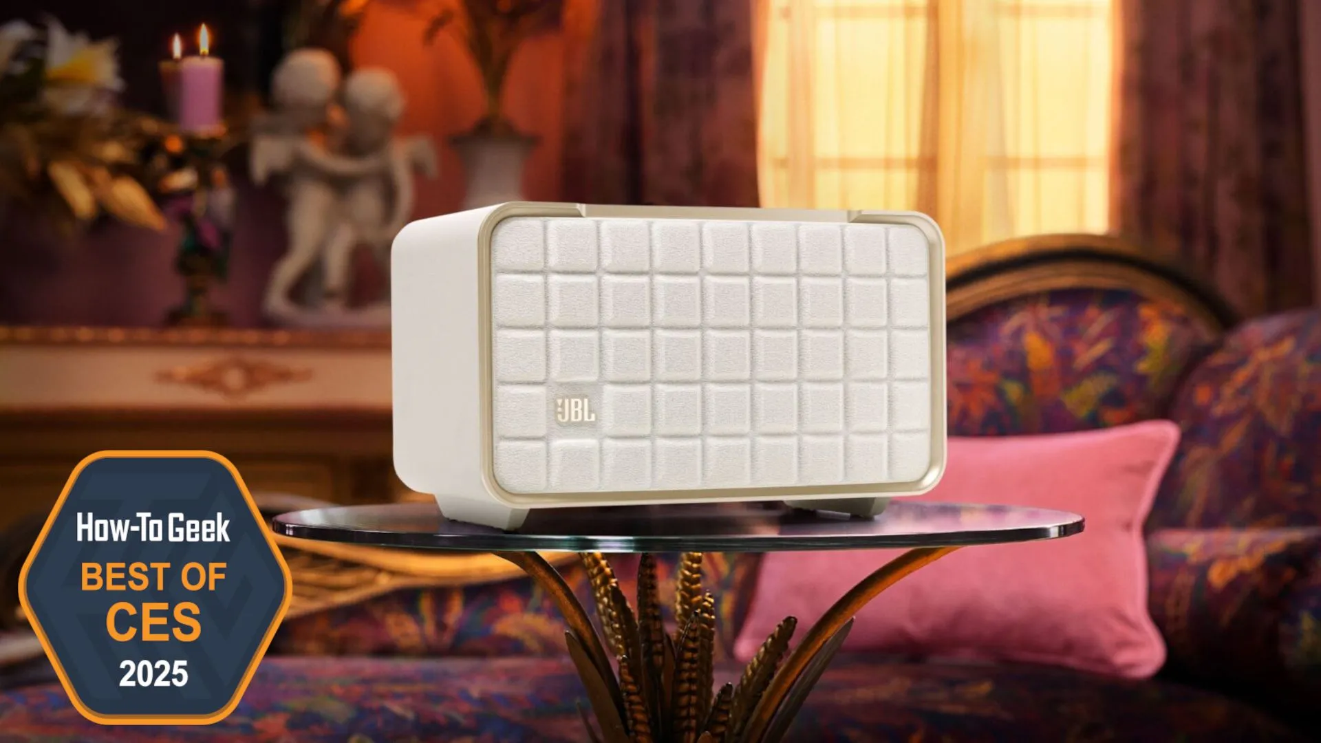 Loa Bluetooth JBL Authentics 200 màu trắng với thiết kế retro độc đáo và âm thanh mạnh mẽ