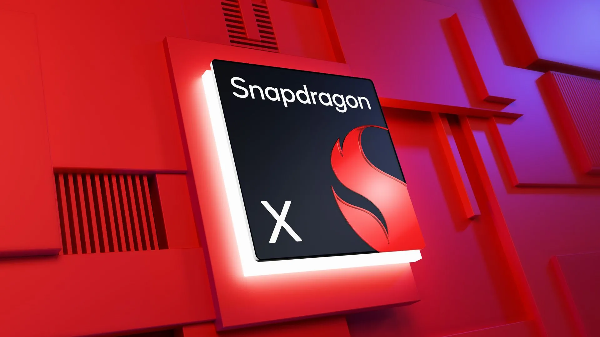 Logo Snapdragon X, đại diện cho dòng chip xử lý hiệu năng cao của Qualcomm dành cho laptop Windows ARM.