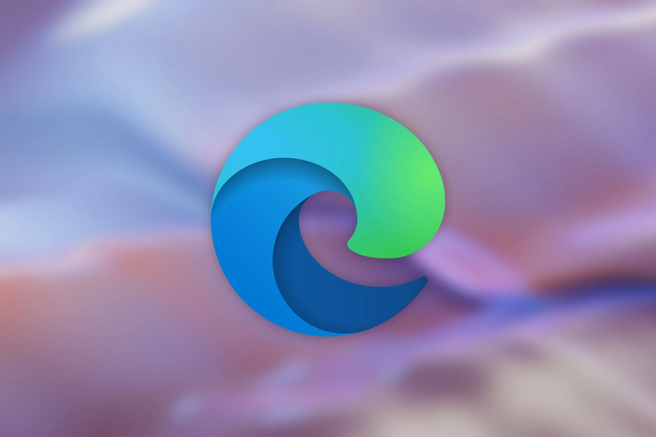 Logo trình duyệt Microsoft Edge trên nền màu xanh gradient.