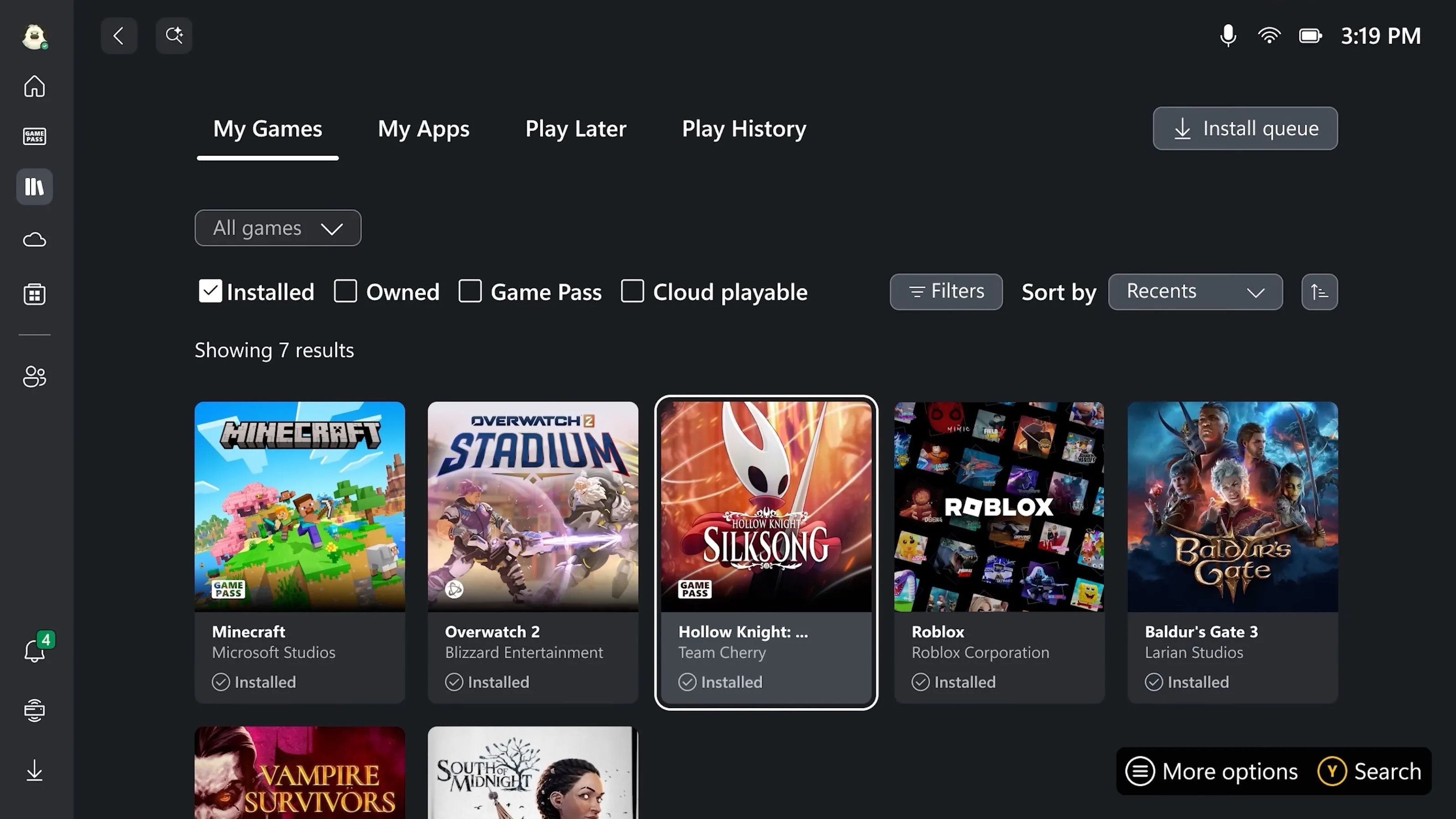 Màn hình dashboard Xbox của Windows đã được đại tu