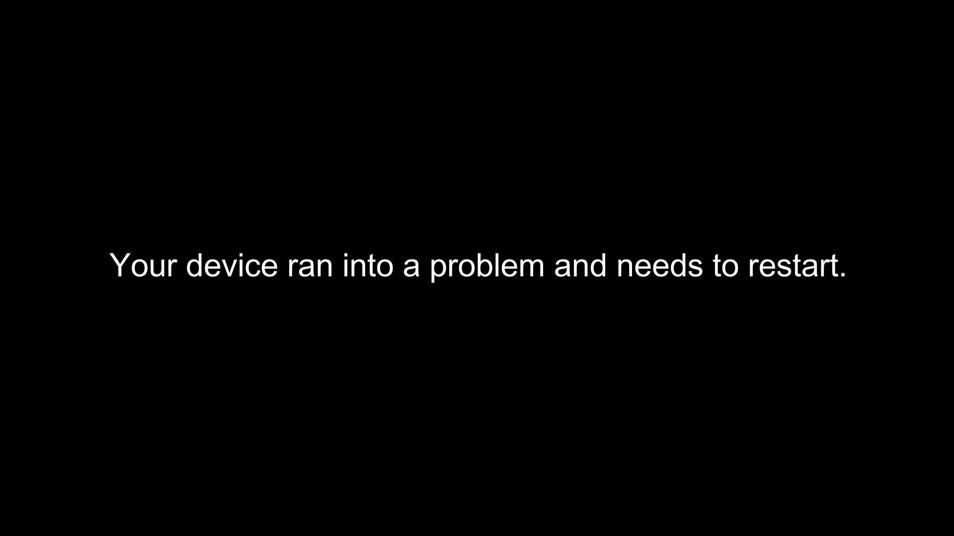 Màn hình đen chết chóc (Black Screen of Death) của Windows hiển thị thông báo lỗi hệ thống.