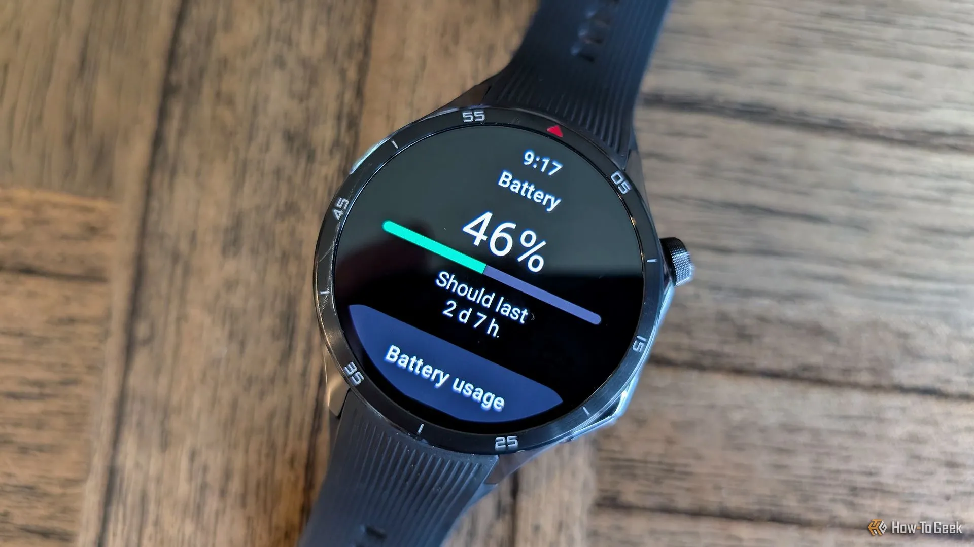 Màn hình hiển thị thời lượng pin ấn tượng của OnePlus Watch 3.