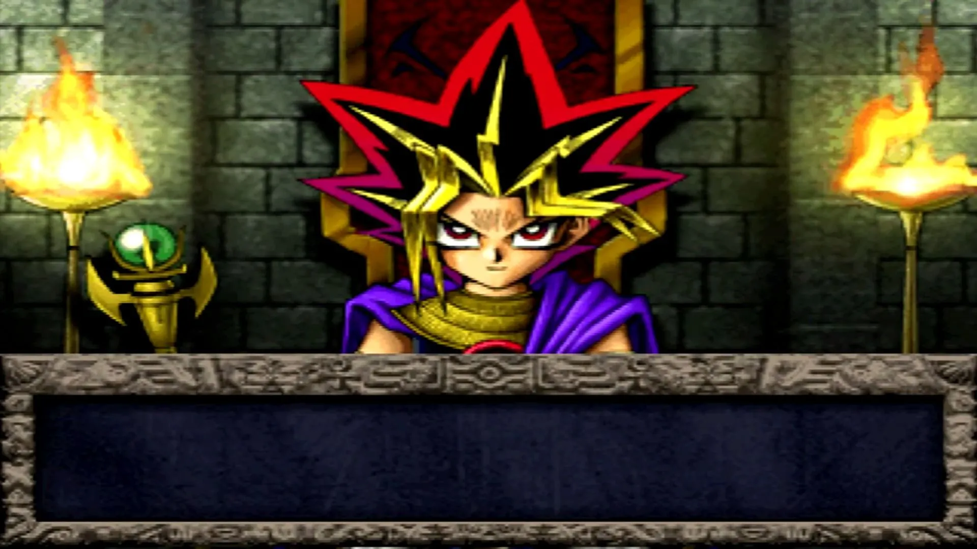 Màn hình kết thúc game Yu-Gi-Oh! Forbidden Memories trên PS1.