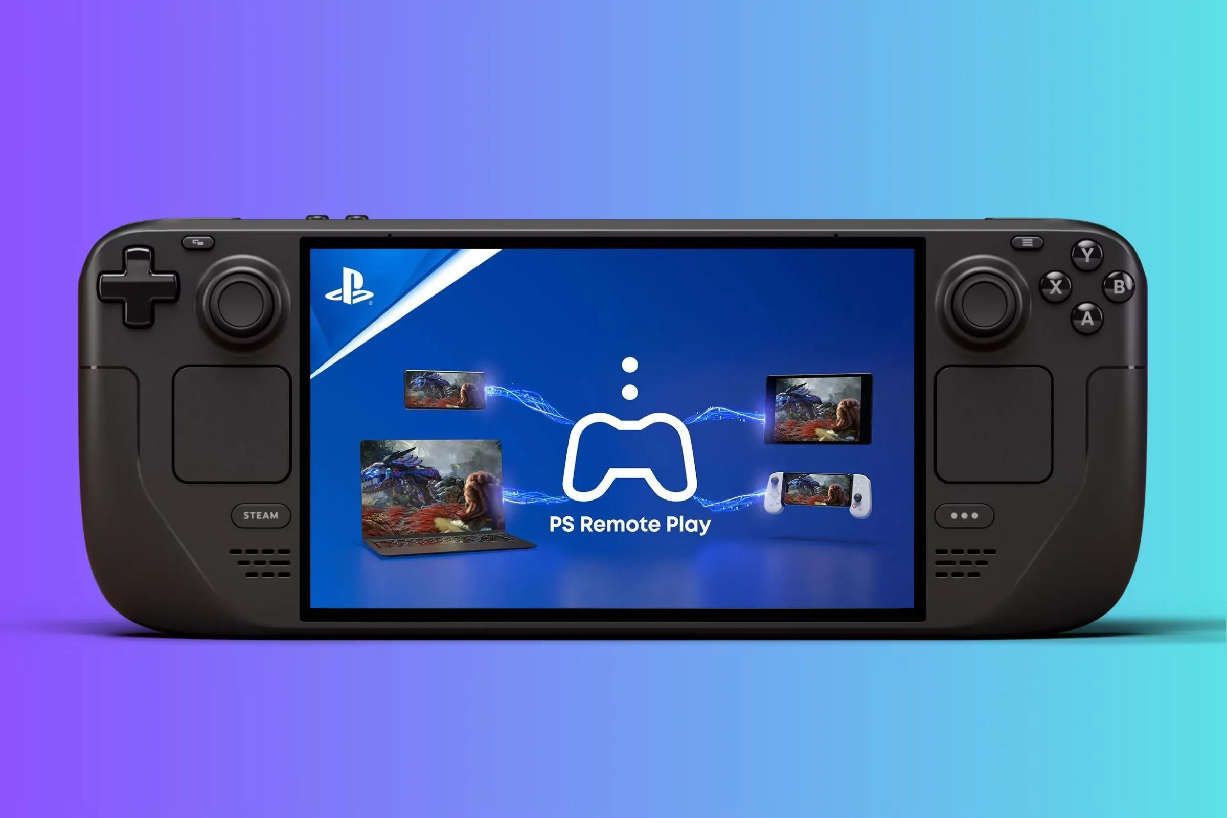 Màn hình Steam Deck hiển thị giao diện PlayStation Remote Play thông qua ứng dụng chiaki4deck