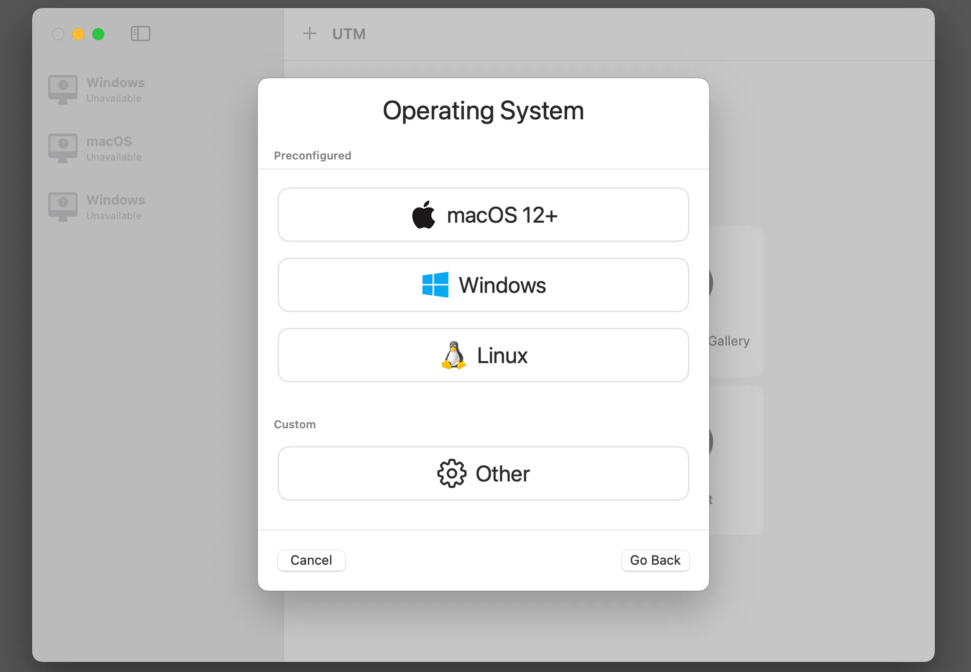Màn hình UTM hiển thị một máy ảo đang chạy hệ điều hành Windows trên máy Mac