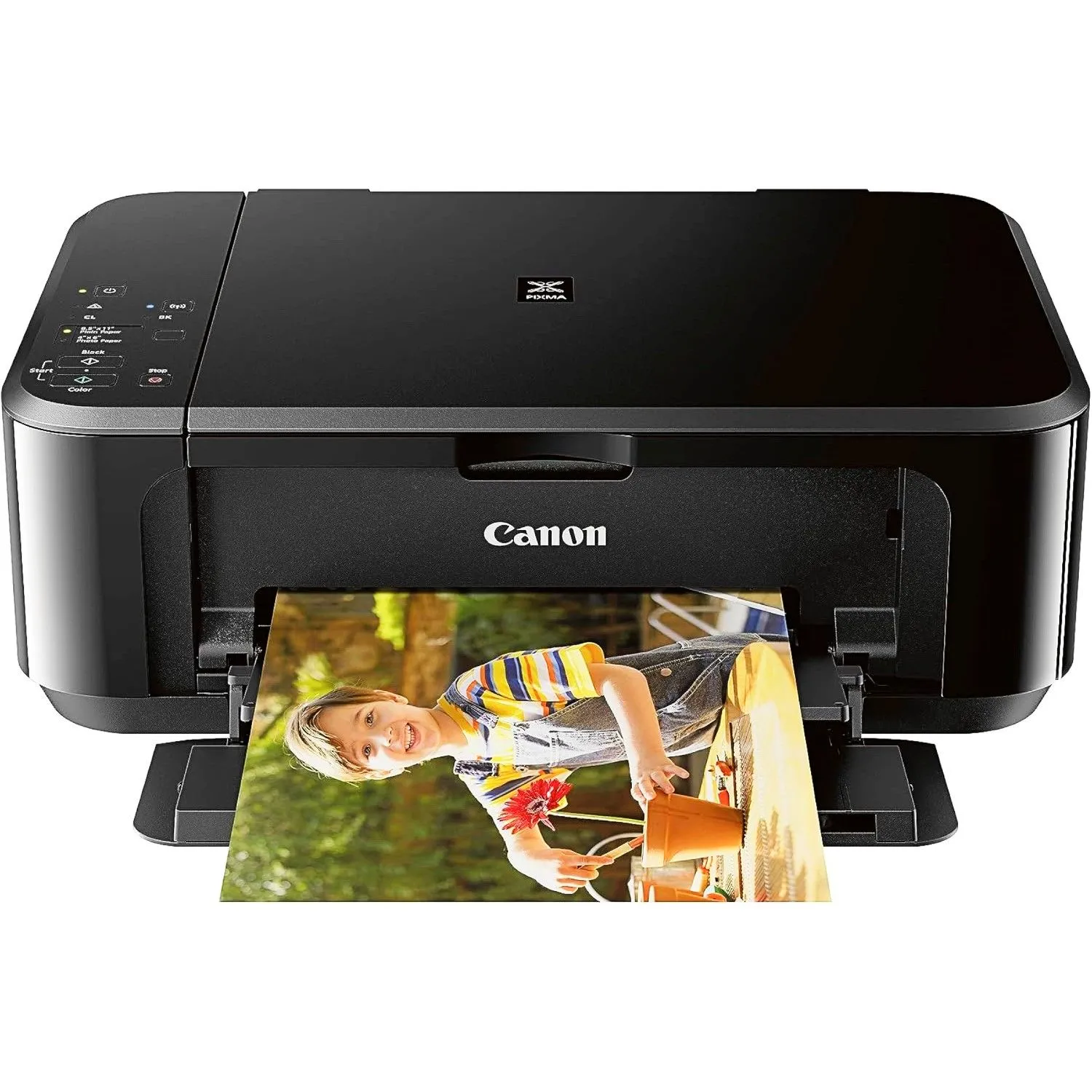 Máy in phun màu không dây Canon Pixma MG3620 All-in-One trên nền trắng, nổi bật với khả năng in, sao chép và quét.