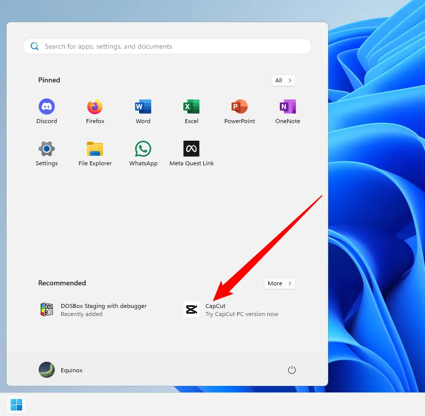 Minh họa một quảng cáo xuất hiện trong phần &quot;Recommended&quot; của Menu Start trên Windows 11, gây lãng phí không gian.