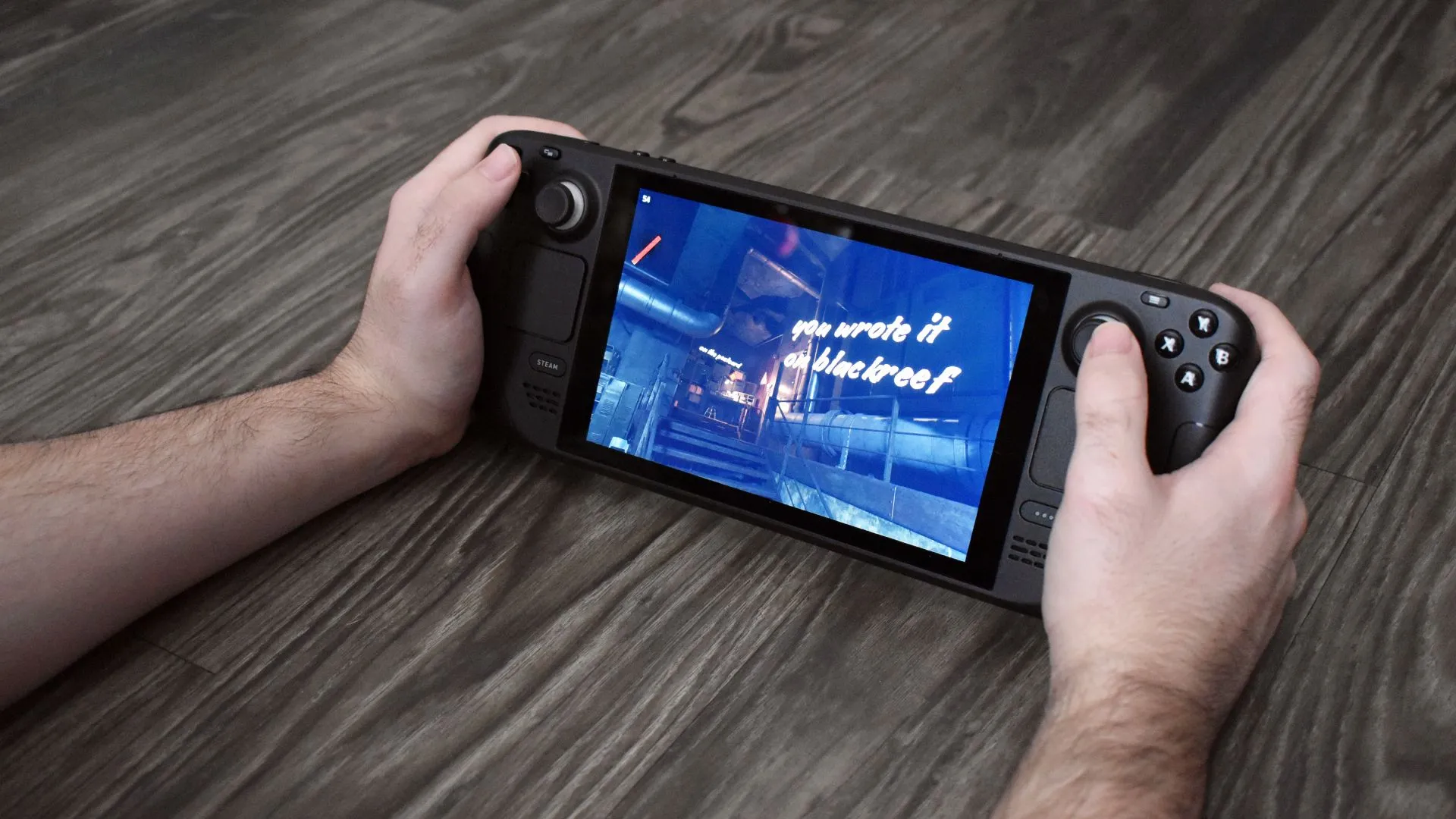 Người dùng đang chơi game Deathloop được stream từ PC lên Steam Deck thông qua Moonlight