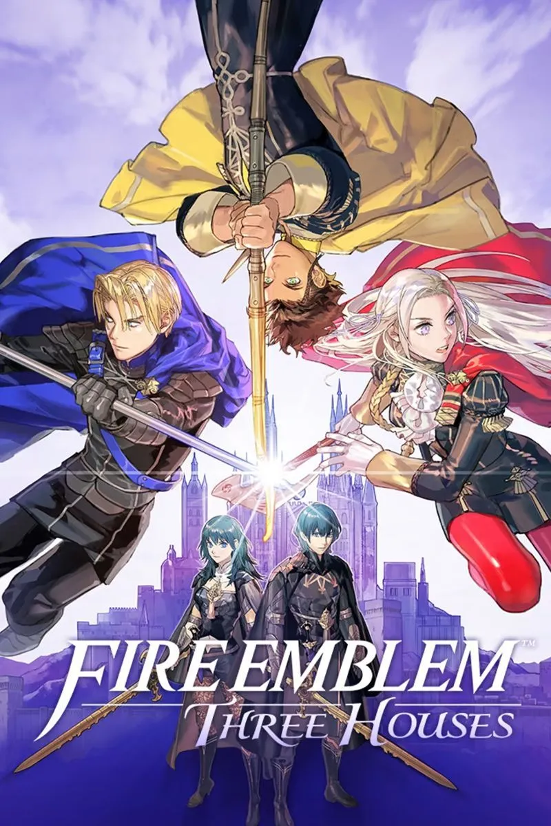 Nhân vật Byleth và học sinh của mình trong môi trường học viện của Fire Emblem: Three Houses, minh họa khía cạnh chiến lược và quản lý đội hình