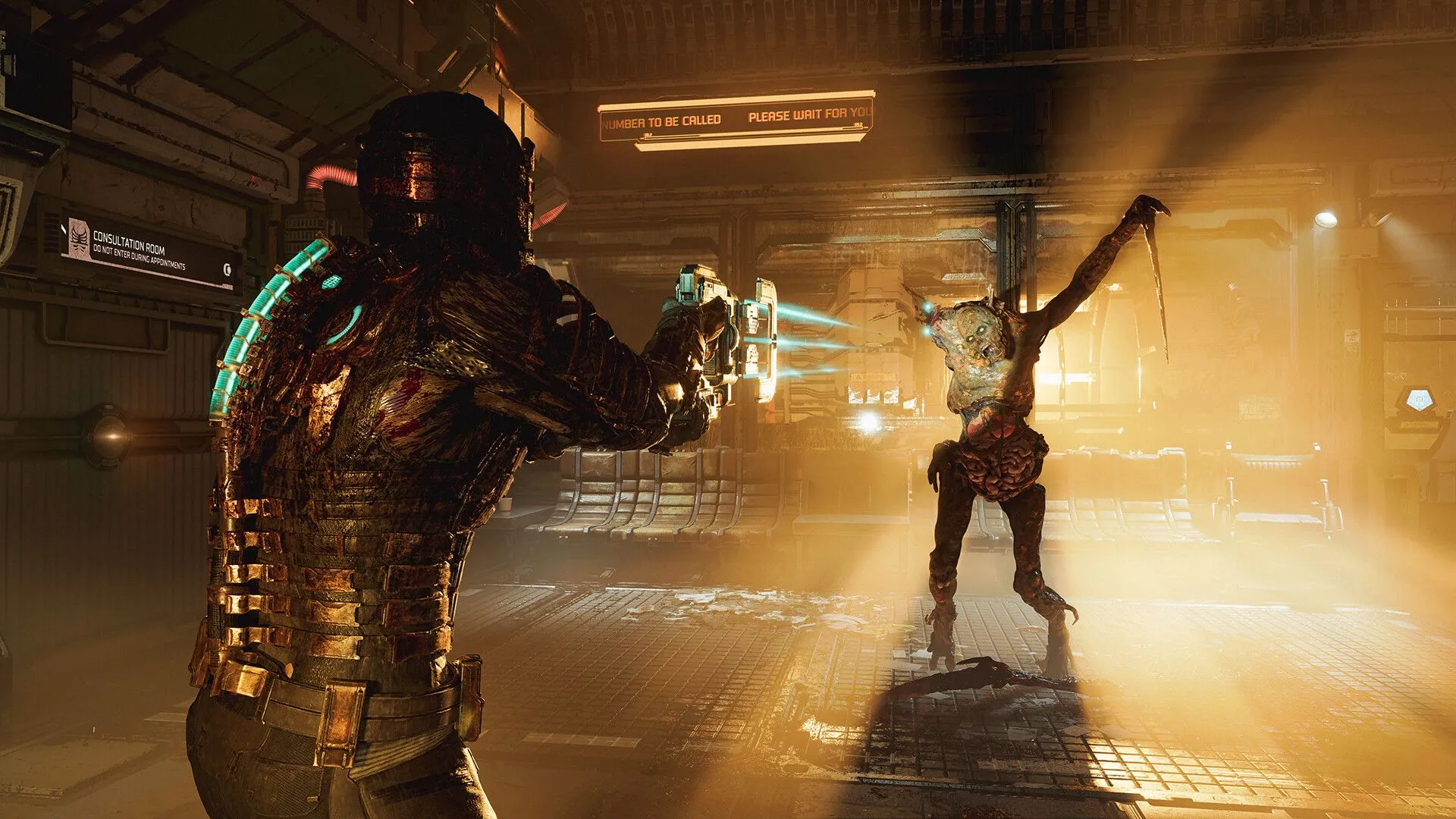 Nhân vật Issac Clarke chiến đấu với Necromorph trong Dead Space (2023), ví dụ về một tựa game chất lượng đã từng là game miễn phí PS Plus.
