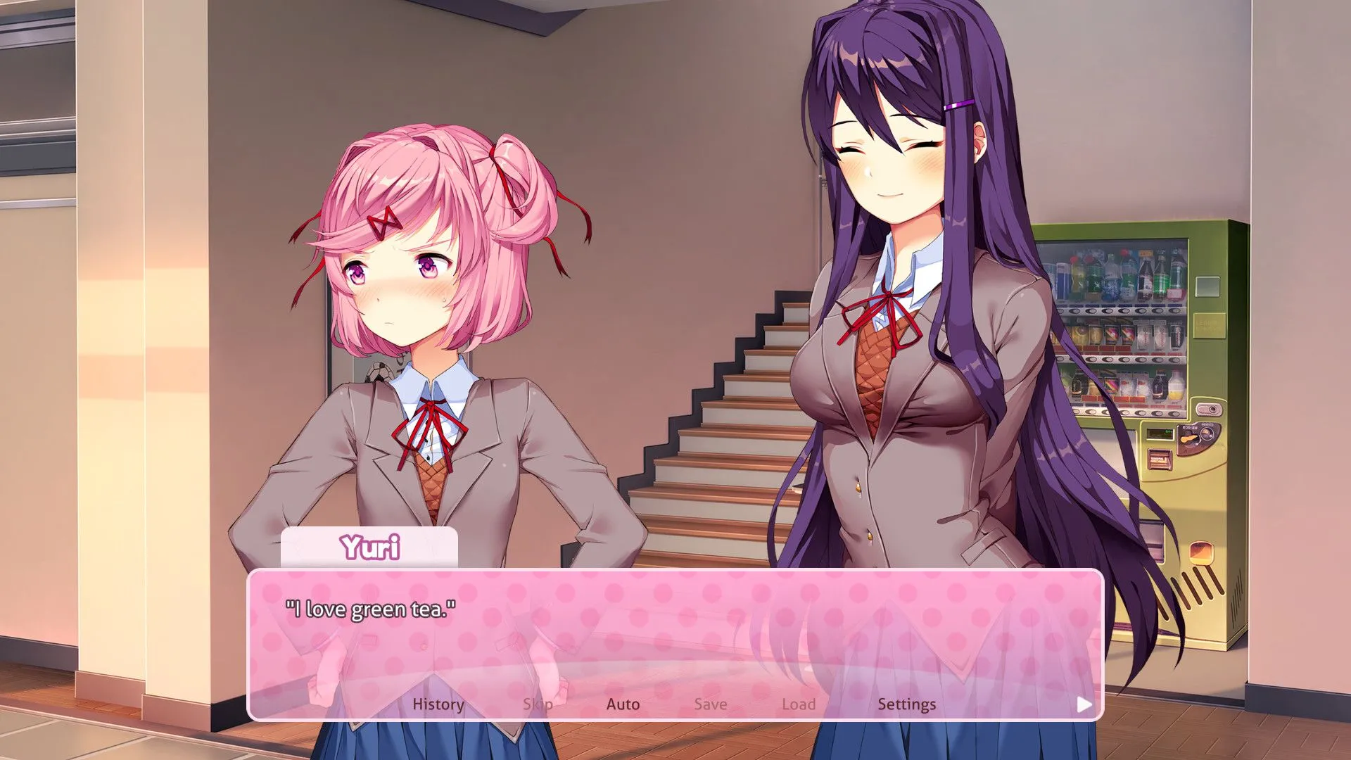 Nhân vật nữ dễ thương trong game visual novel miễn phí Doki Doki Literature Club!