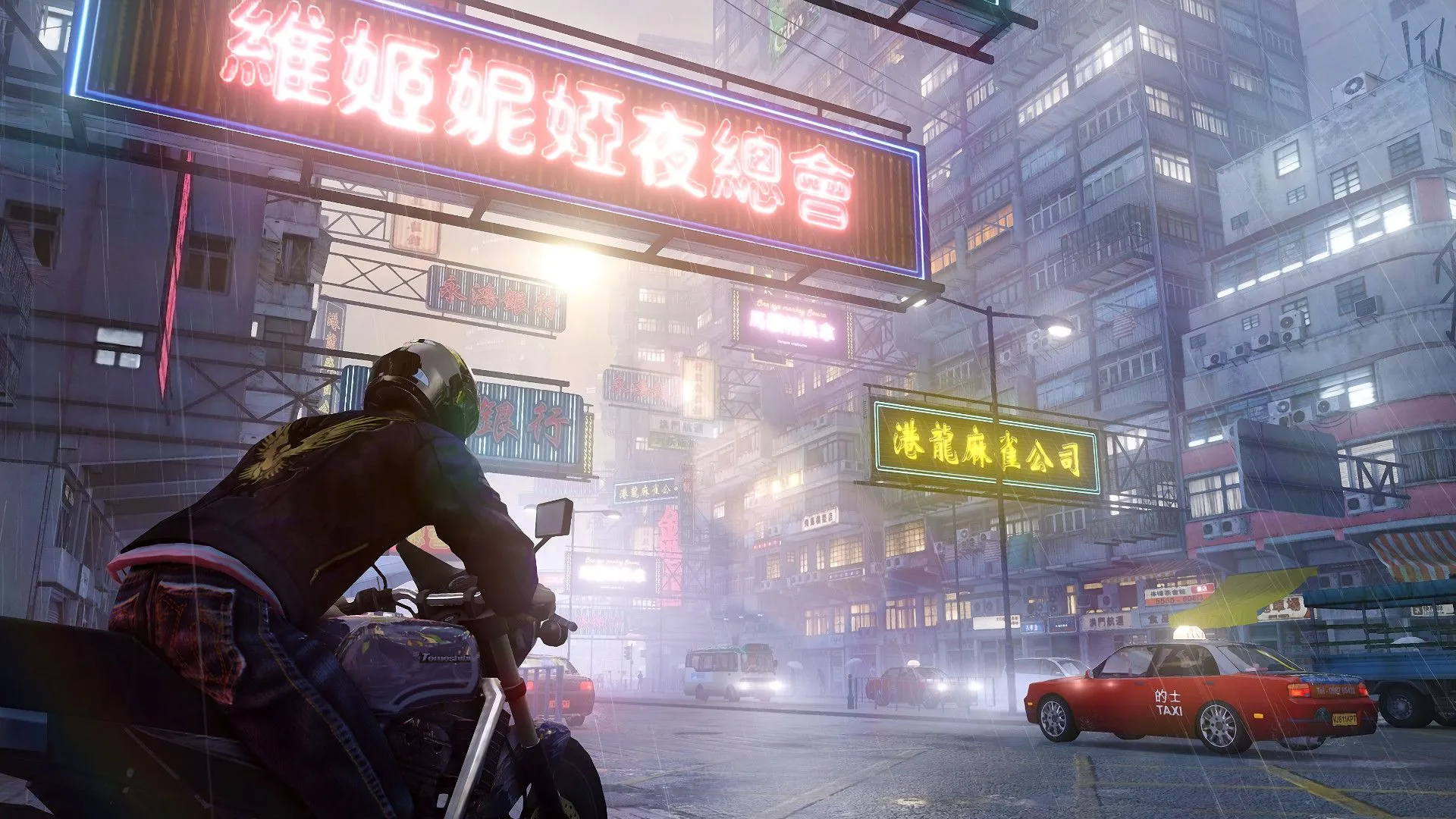 Nhân vật Wei Shen thực hiện động tác võ thuật đẹp mắt trong Sleeping Dogs, minh họa lối chơi cận chiến đặc trưng của game.