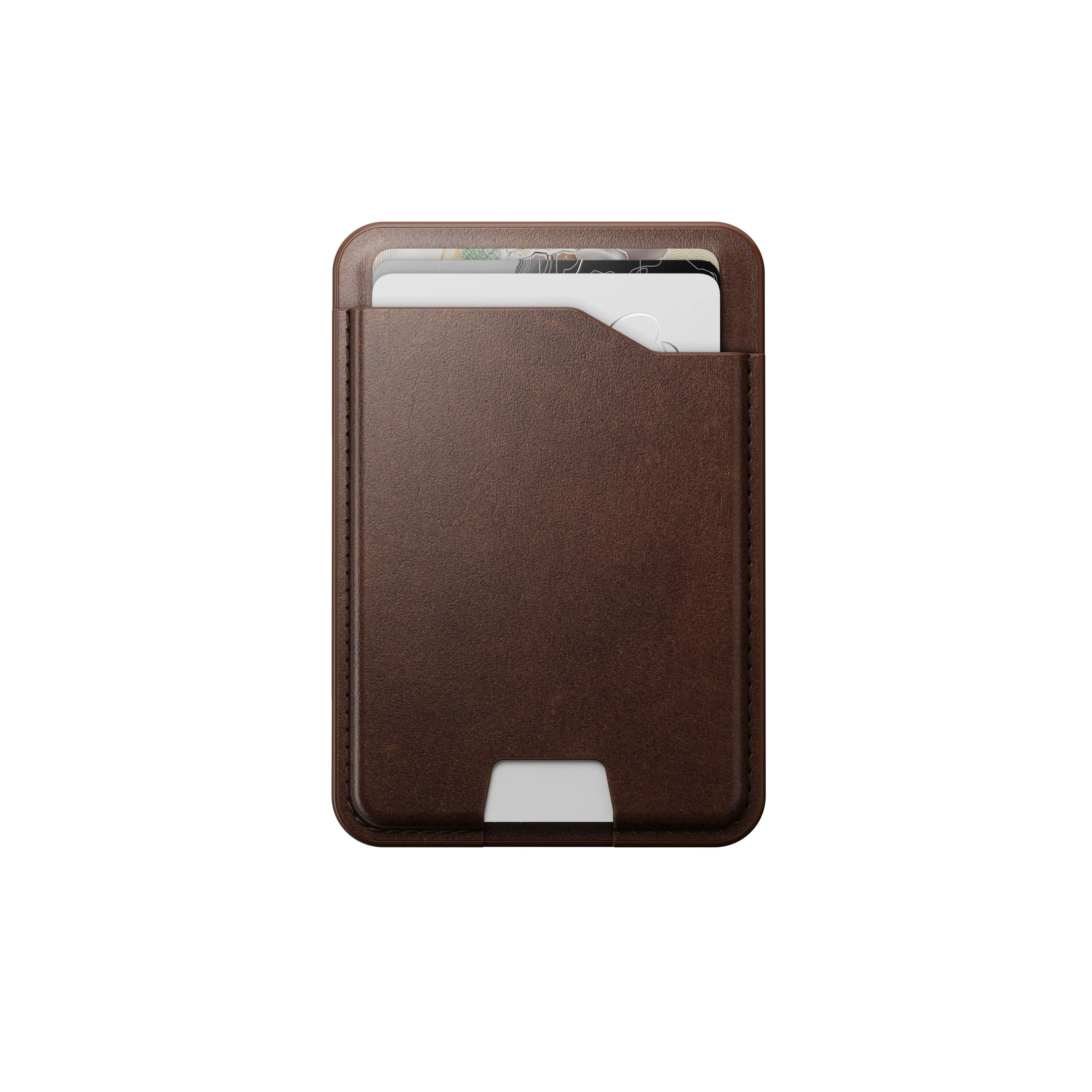 Nomad Leather Mag Wallet trên nền trắng