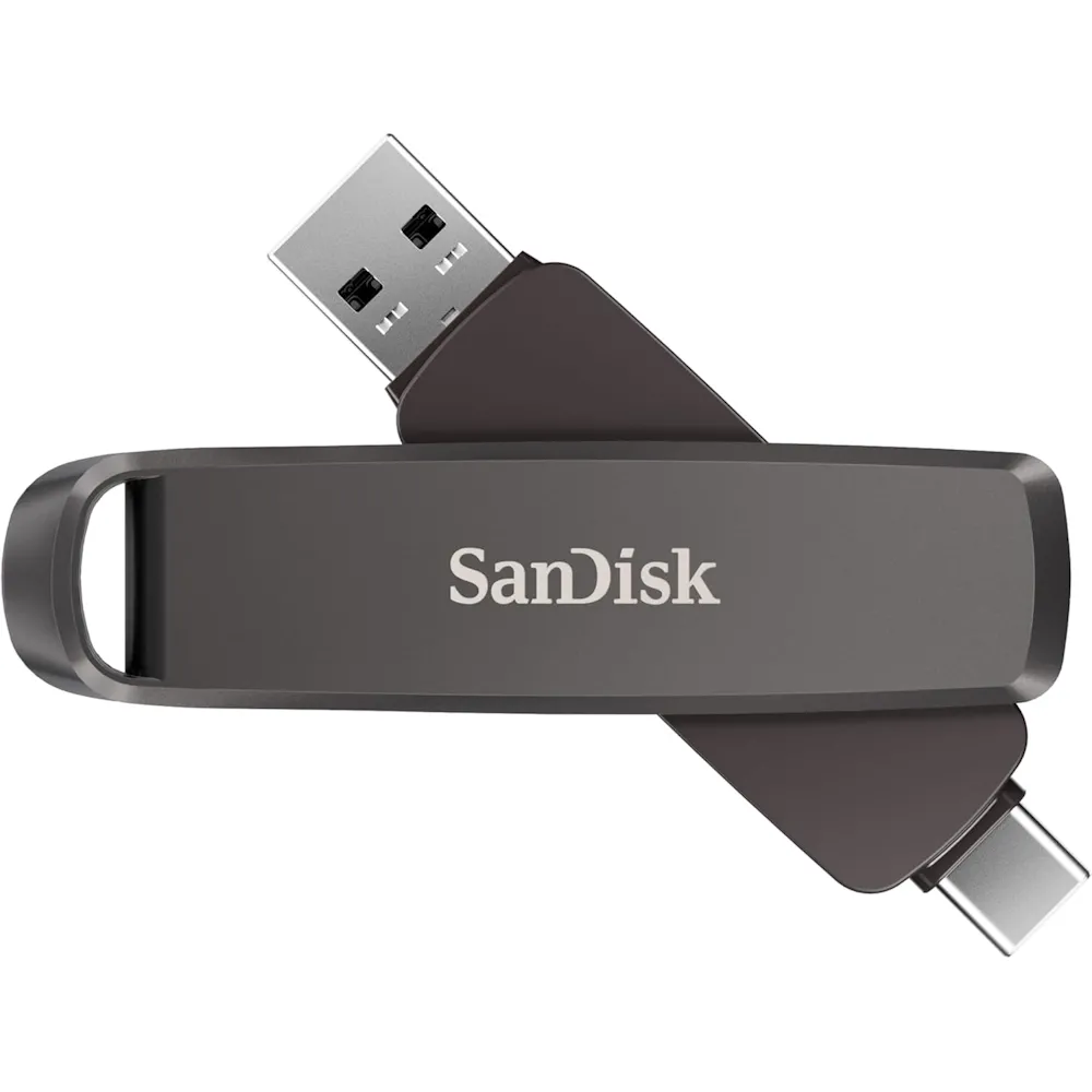 Ổ đĩa USB SanDisk Extreme PRO Dual Drive, một thiết bị lưu trữ di động dung lượng cao phù hợp để tạo USB cài đặt Bazzite Linux.