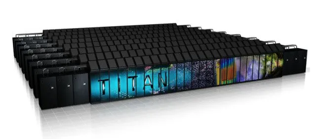 Siêu máy tính Cray XK7 Titan, minh họa cho sức mạnh tính toán mà Linux hỗ trợ.