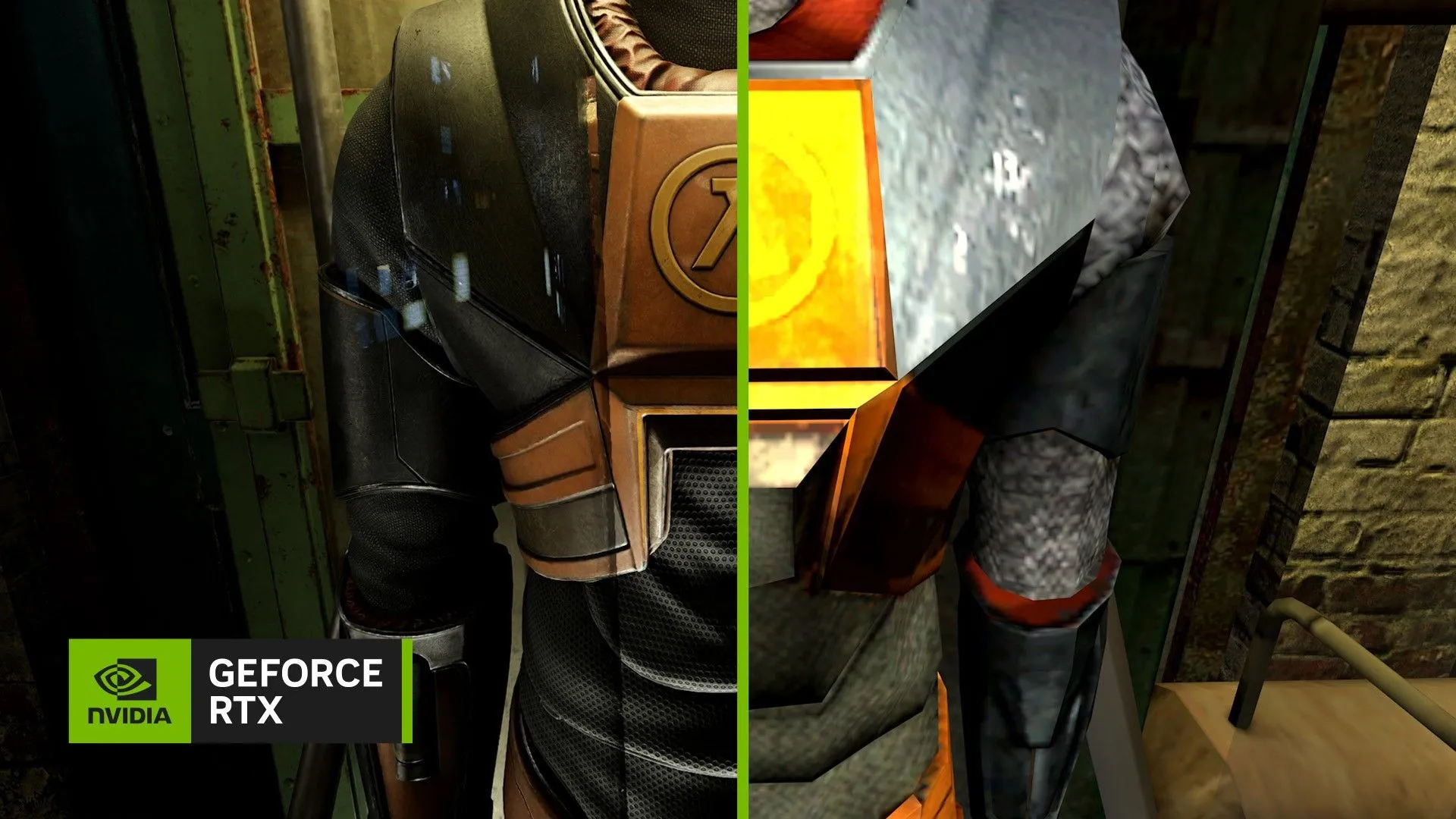 So sánh áo giáp Gordon Freeman trong Half-Life 2 trước và sau khi nâng cấp đồ họa RTX