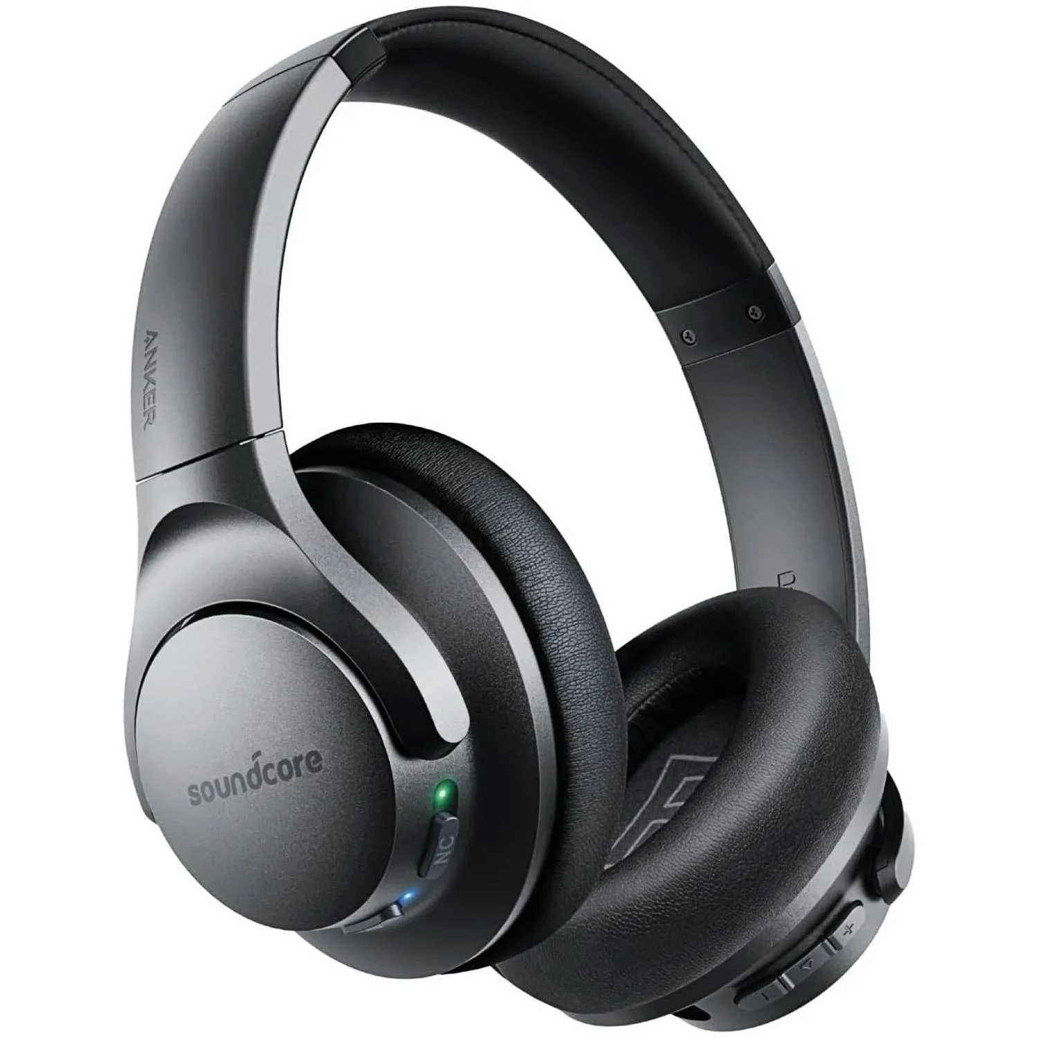 Tai nghe Soundcore Anker Life Q20 Hybrid trên nền trắng, nổi bật với khả năng chống ồn chủ động và âm thanh Hi-Res.