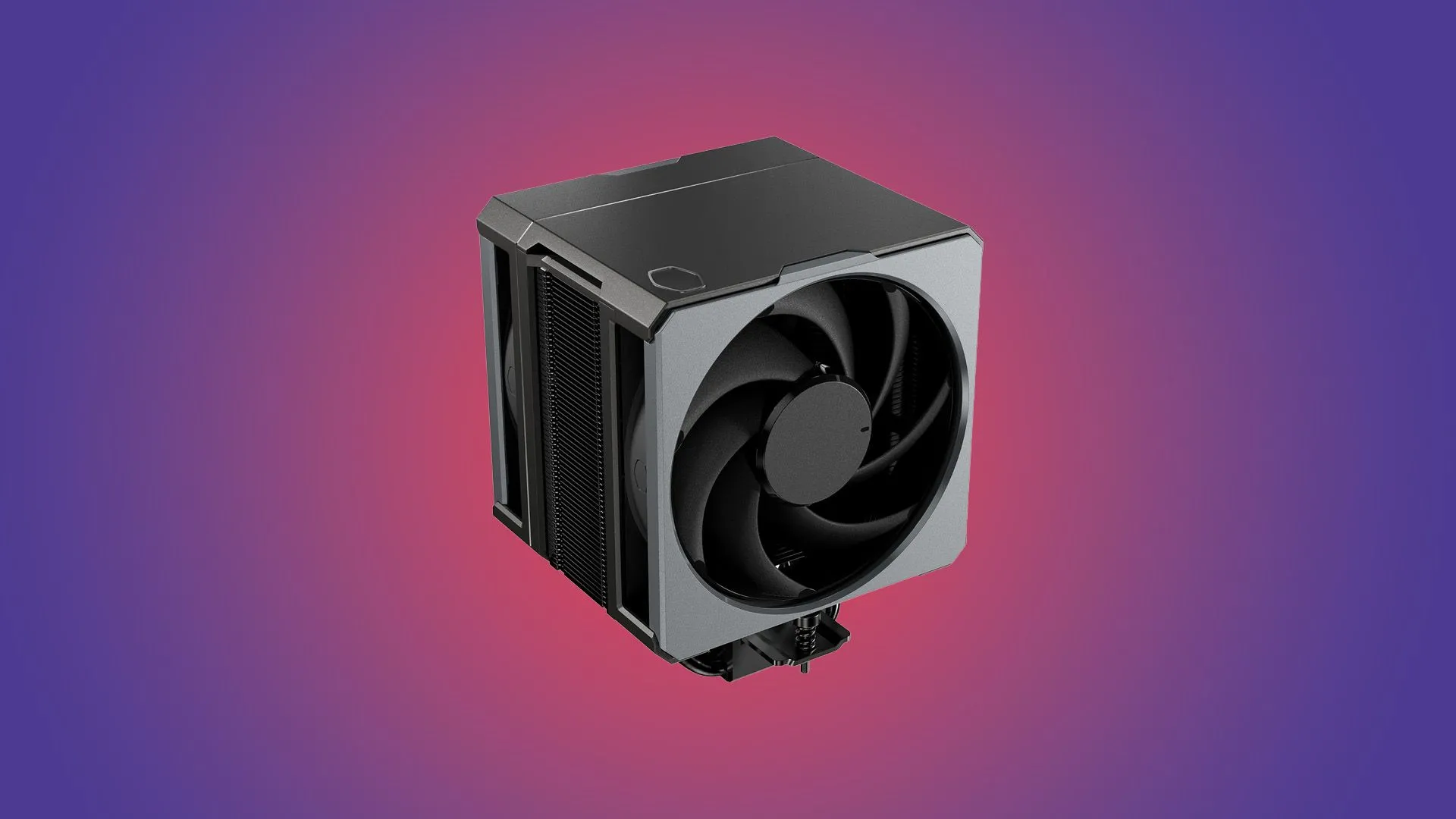 Tản nhiệt khí Cooler Master Hyper 612 Apex với thiết kế tháp đôi, quạt màu đen, nổi bật trong không gian PC