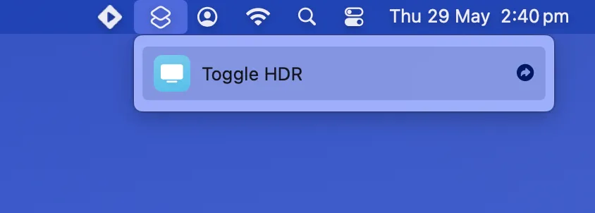 Tắt bật HDR qua Phím tắt trong macOS
