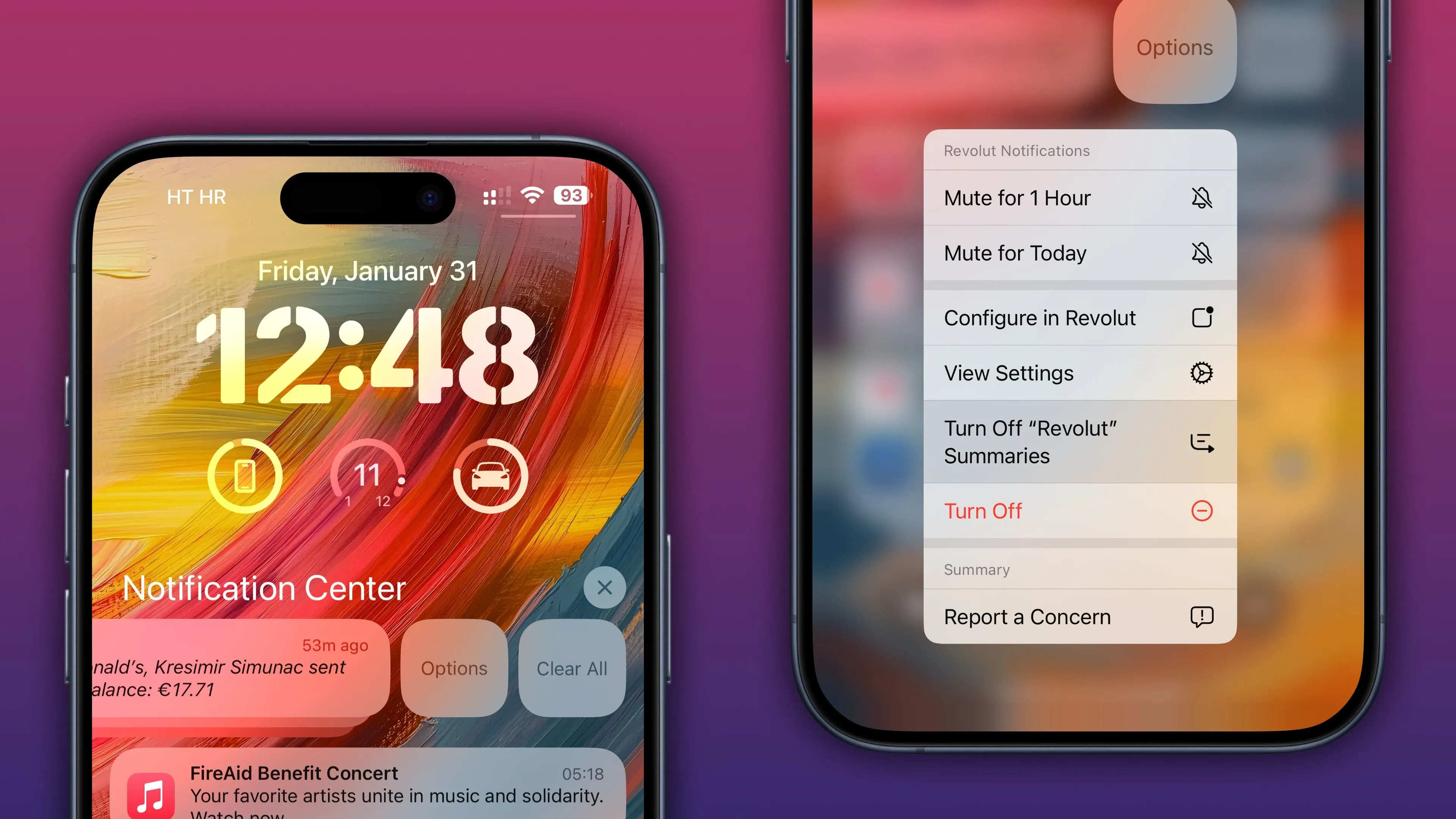 Tắt tóm tắt thông báo AI cho ứng dụng Revolt ngay từ màn hình khóa iPhone
