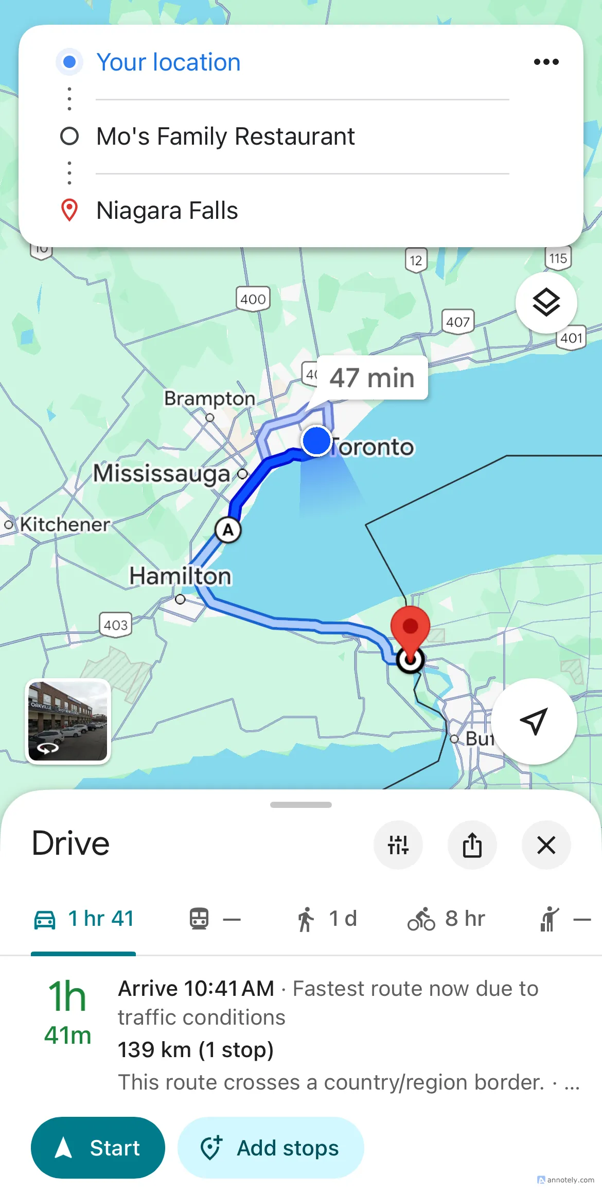 Thêm các điểm dừng bổ sung vào lộ trình trên Google Maps