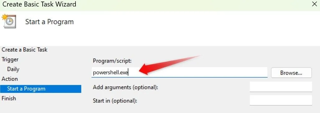 Thiết lập Task Scheduler để chạy script tùy chỉnh tự động