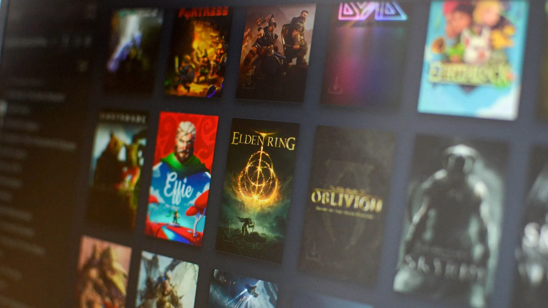 Thư viện trò chơi Steam với nhiều tựa game khác nhau