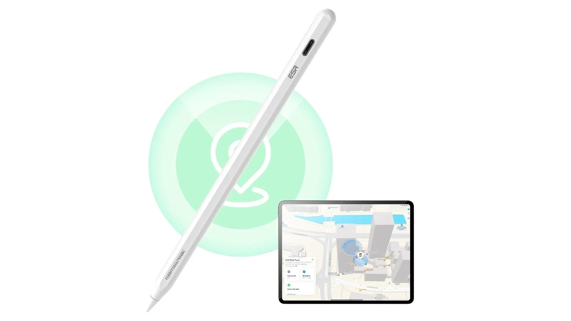 Tính năng định vị Find My của bút cảm ứng ESR Geo Digital Pencil trên ứng dụng Apple Find My
