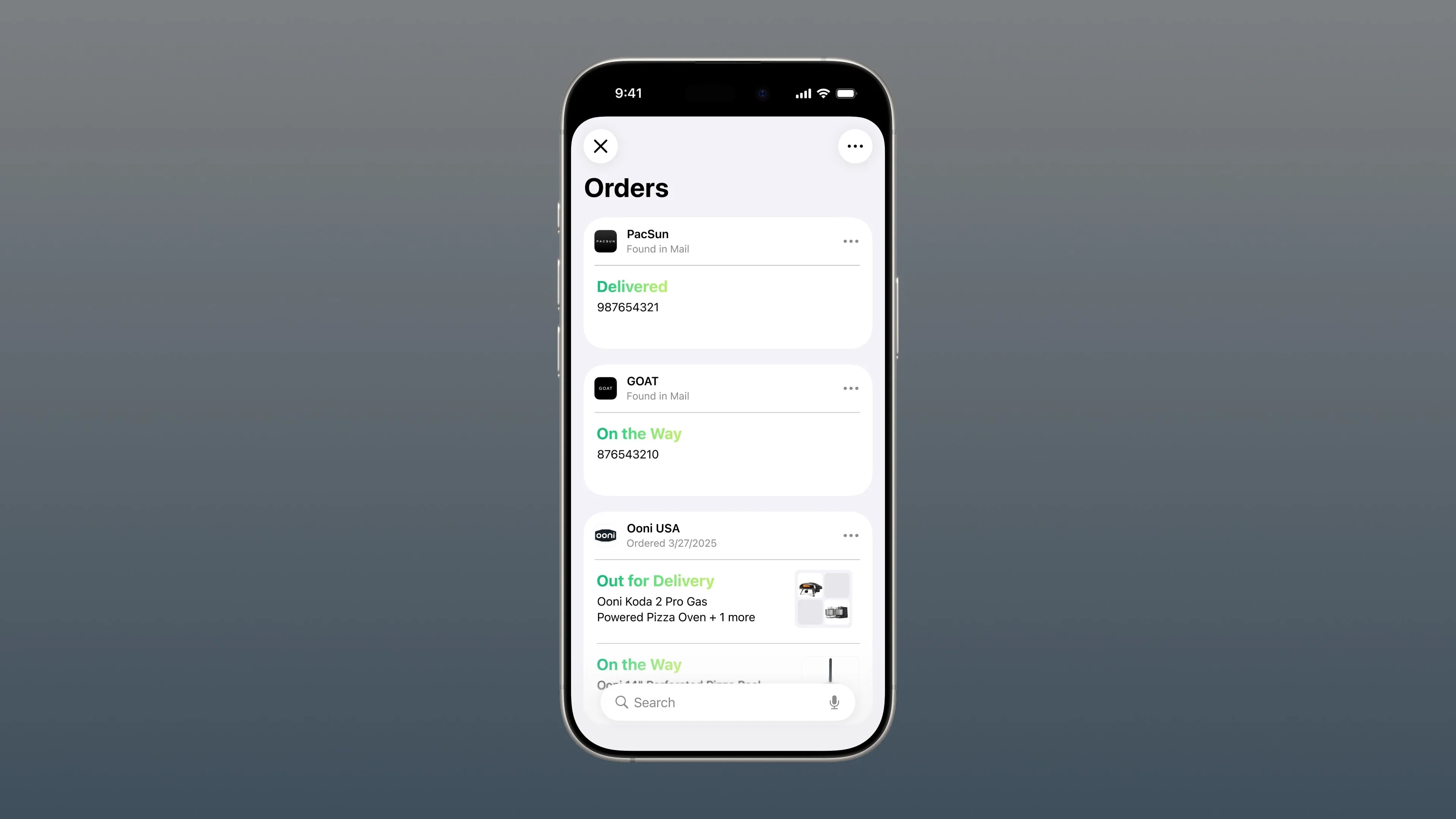 Tính năng theo dõi đơn hàng trong ứng dụng Ví (Wallet) trên iPhone trong iOS 26.