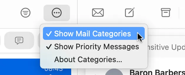 Vô hiệu hóa tính năng phân loại email trong ứng dụng Apple Mail trên Mac