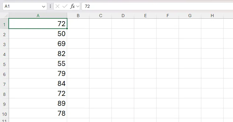 Các giá trị số đã được cố định trong bảng tính Excel sau khi dán đặc biệt