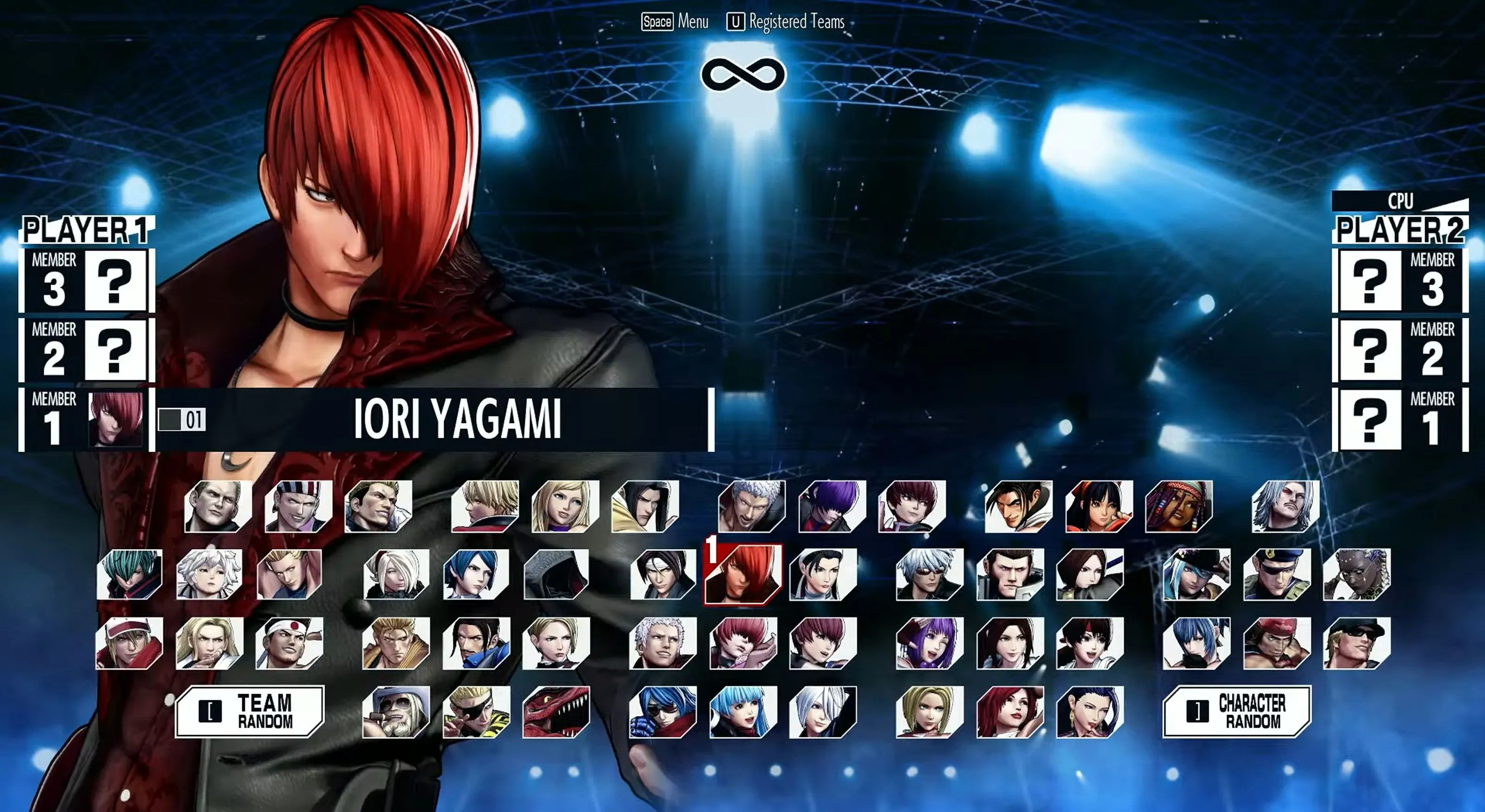 Dàn nhân vật khổng lồ của game đối kháng King of Fighters XV, minh họa sự đa dạng nhưng cũng gây choáng ngợp cho người chơi mới