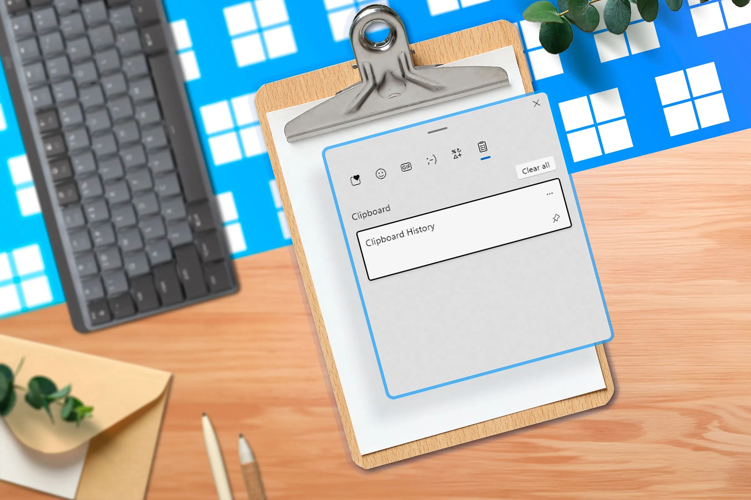 Hình ảnh minh họa về Clipboard History trong Windows, có thể được dùng để dán ảnh chụp màn hình 3D Map từ Excel.