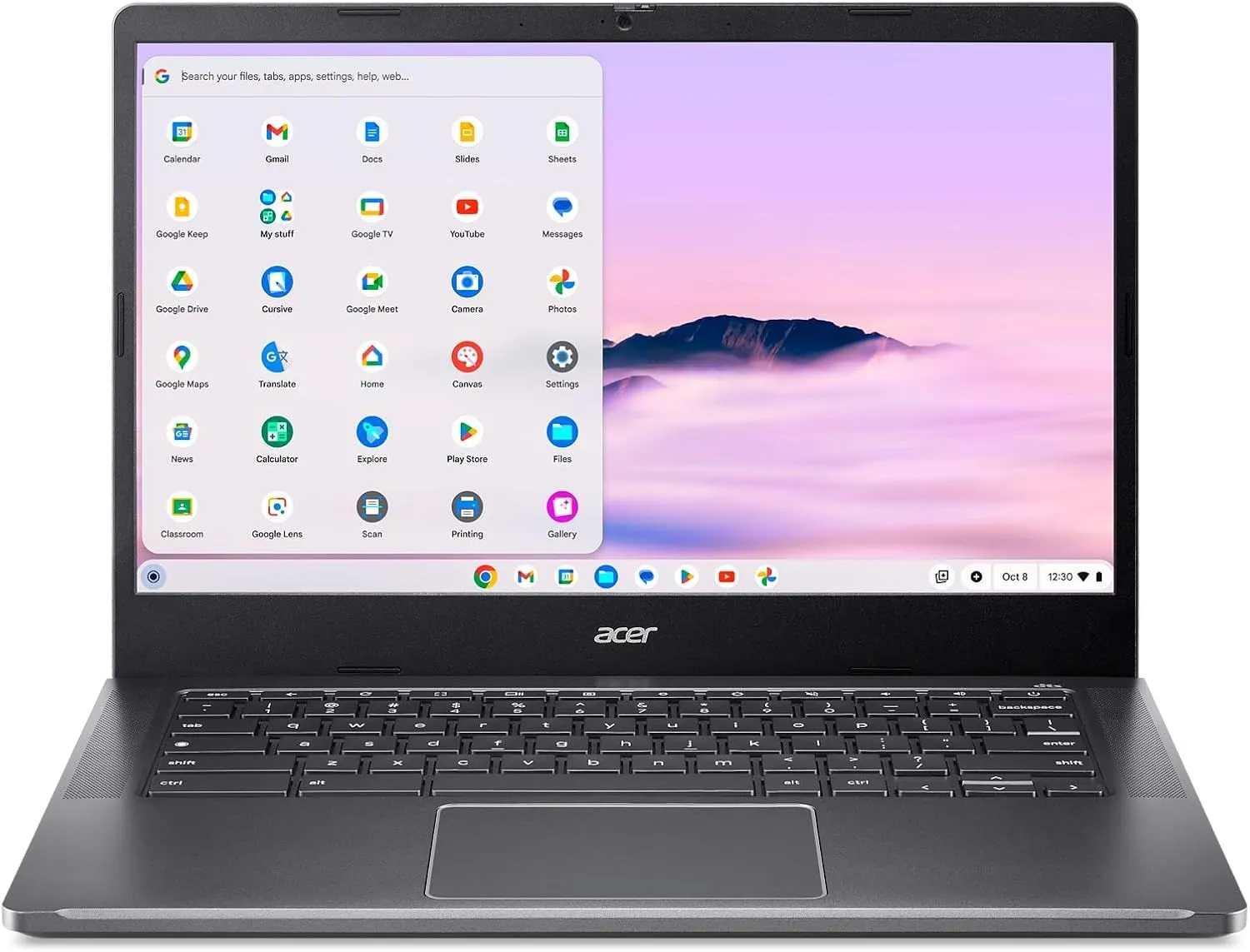 Laptop Acer Chromebook Plus 514 với màn hình sáng và thiết kế hiện đại